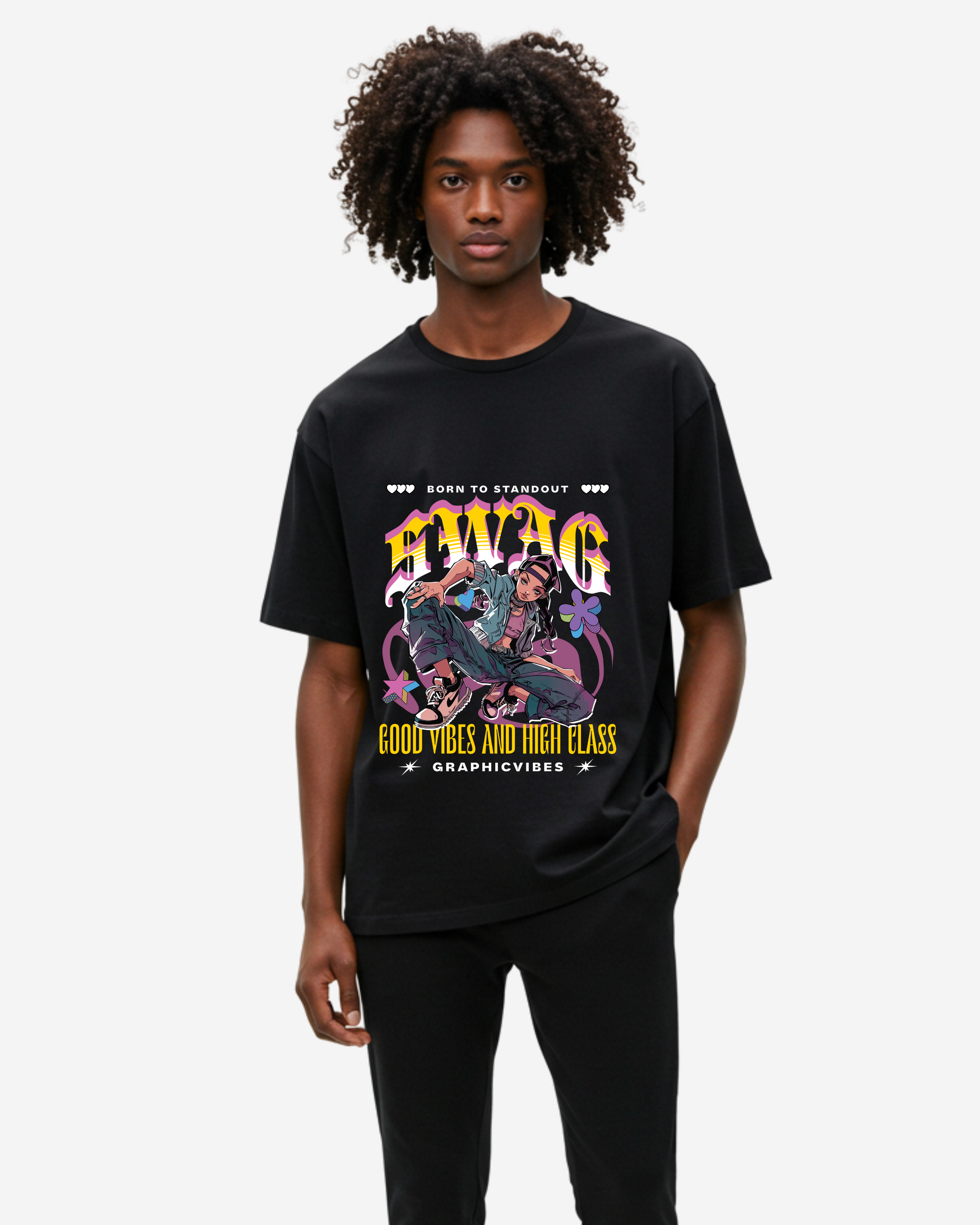 Born to Stand out Men's Oversized T-Shirt