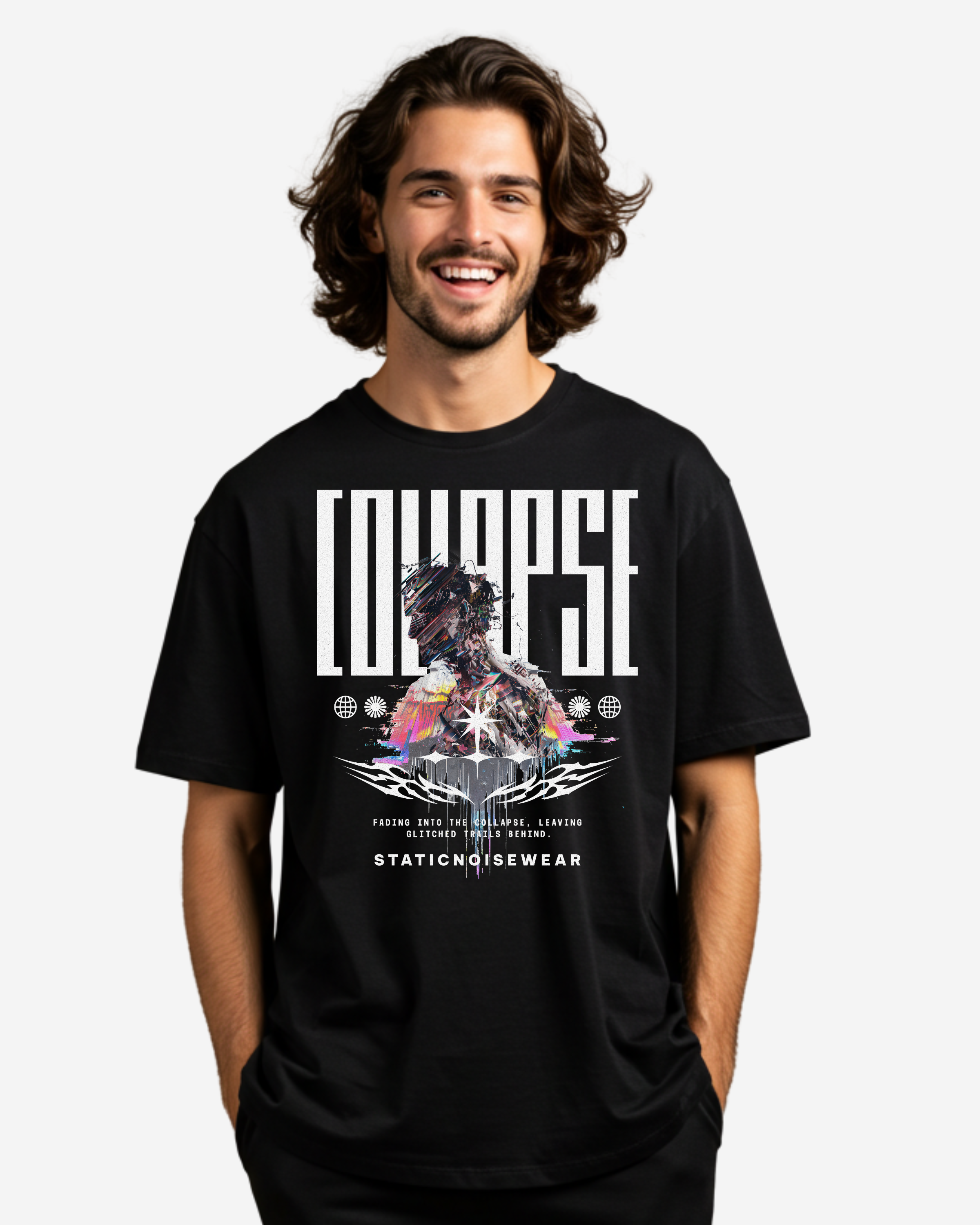 Collapse Men's Oversized T-Shirt