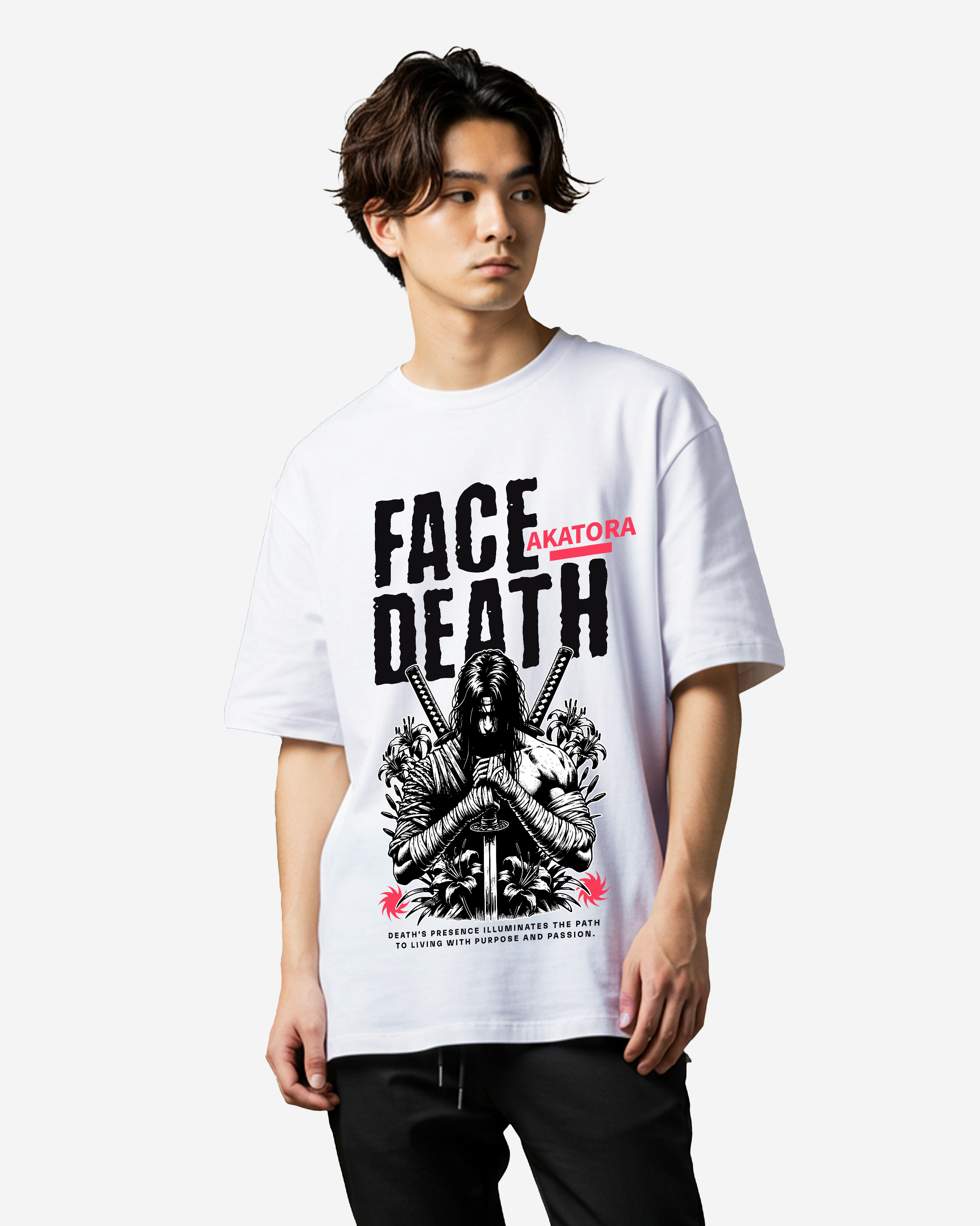 Face Death Oversized T-Shirts