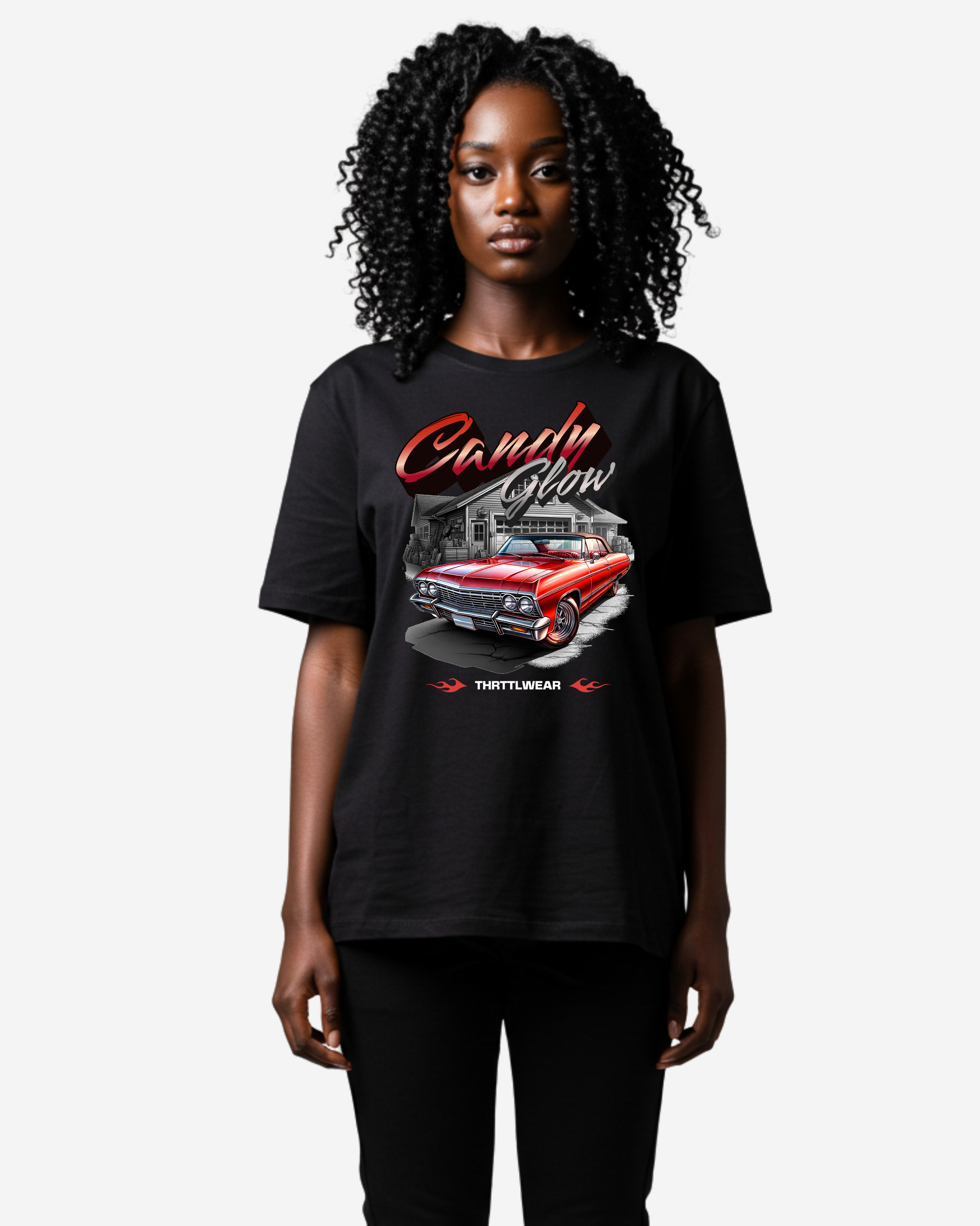 Classic Car Graphic Oversized T-Shirt