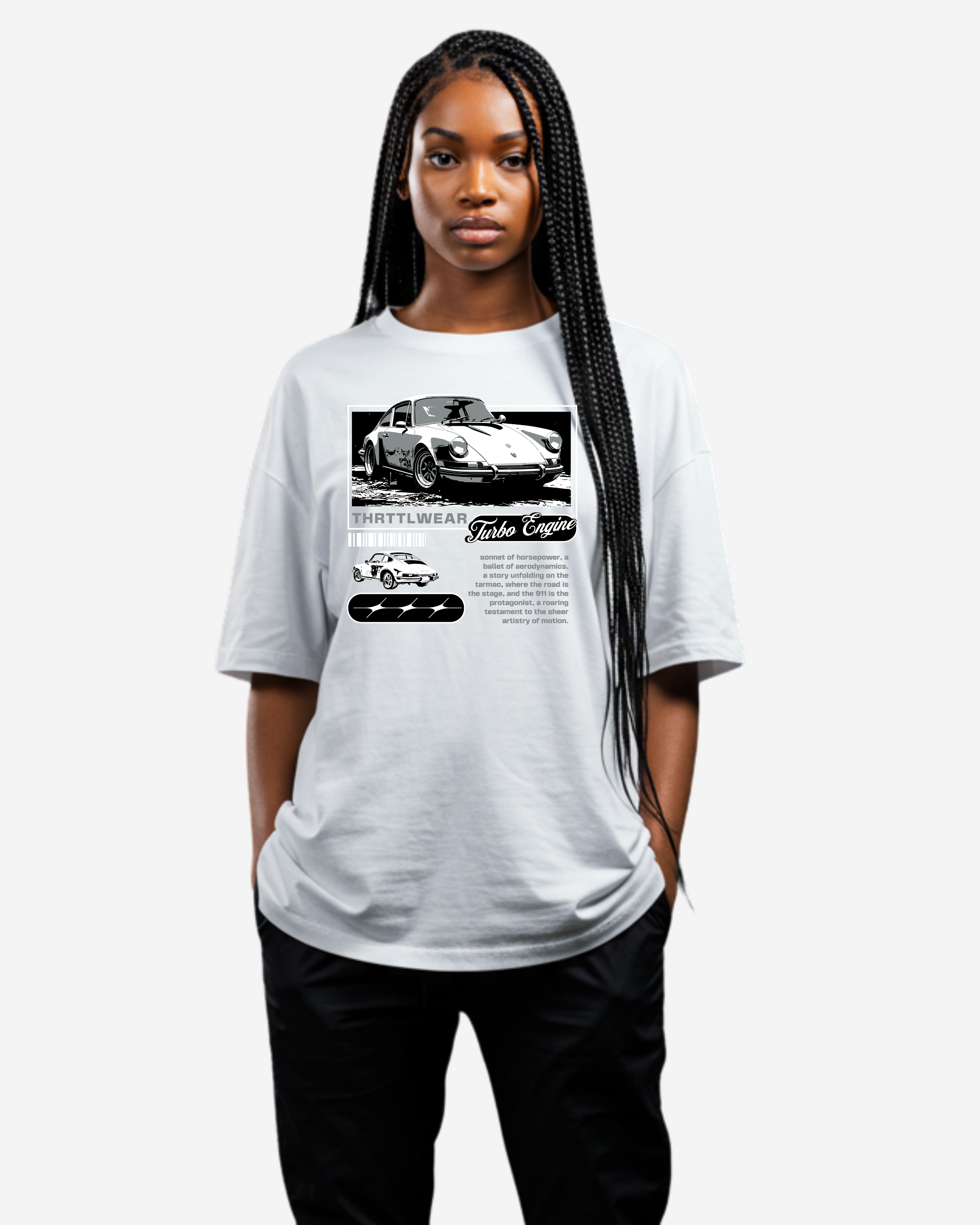 Vintage Car Graphic Oversized T-Shirt