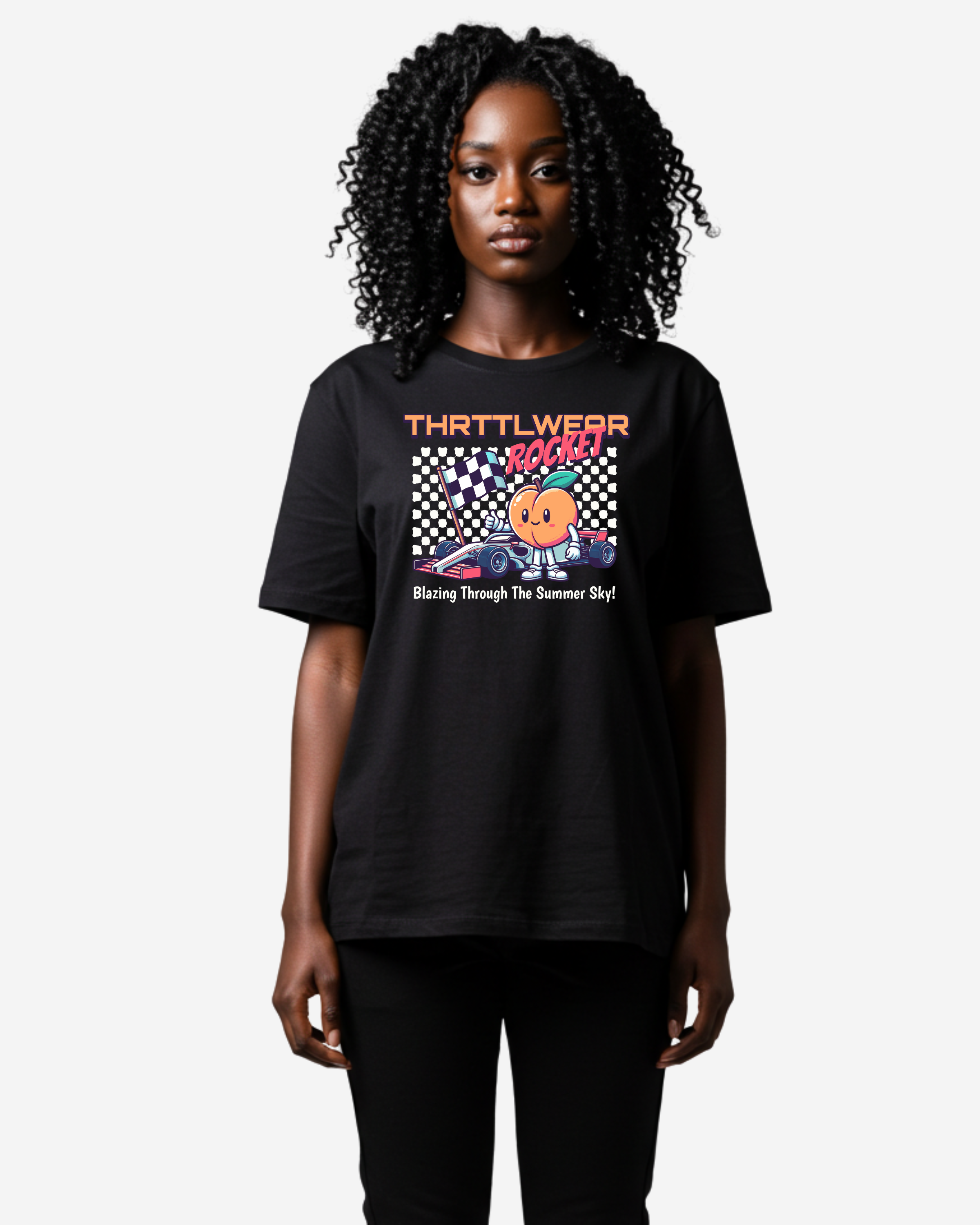 Peach Rocket Oversized T-Shirt
