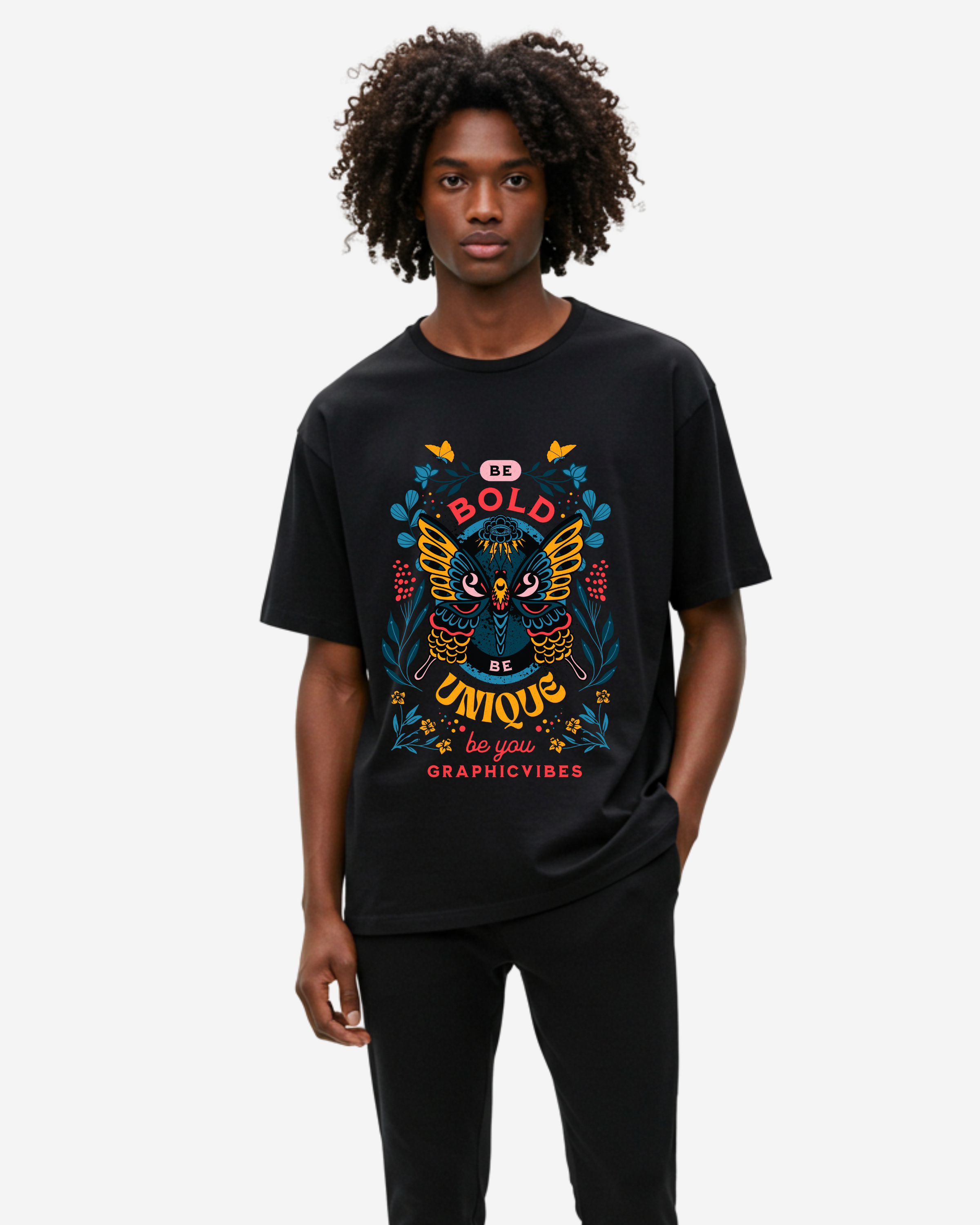 Be Bold Be Unique Men's Oversized T-Shirt