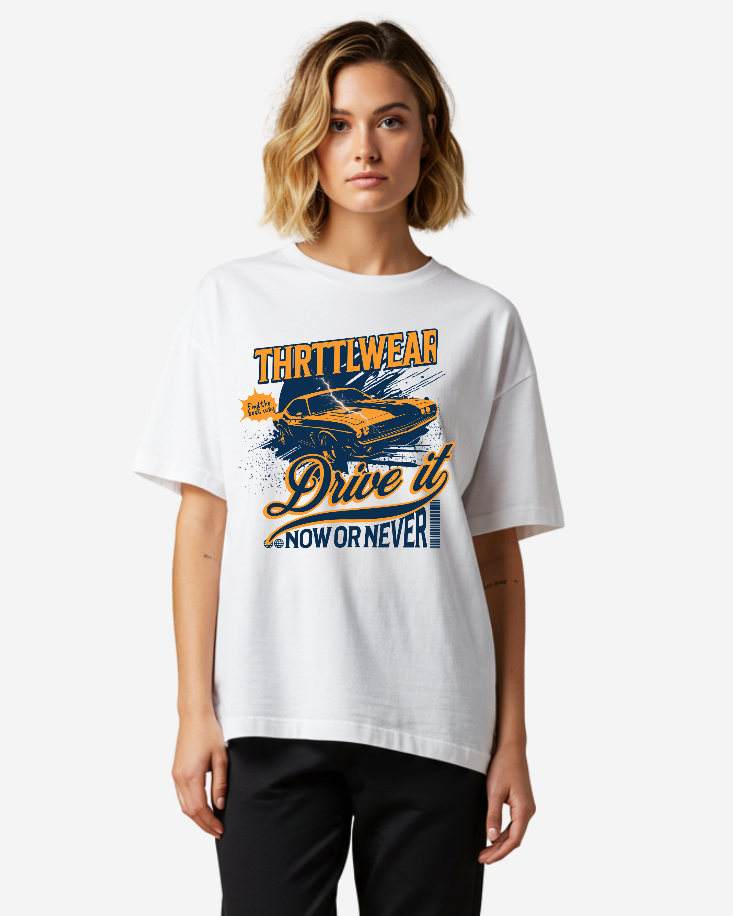 Now Or Never Racing Oversized T-Shirt
