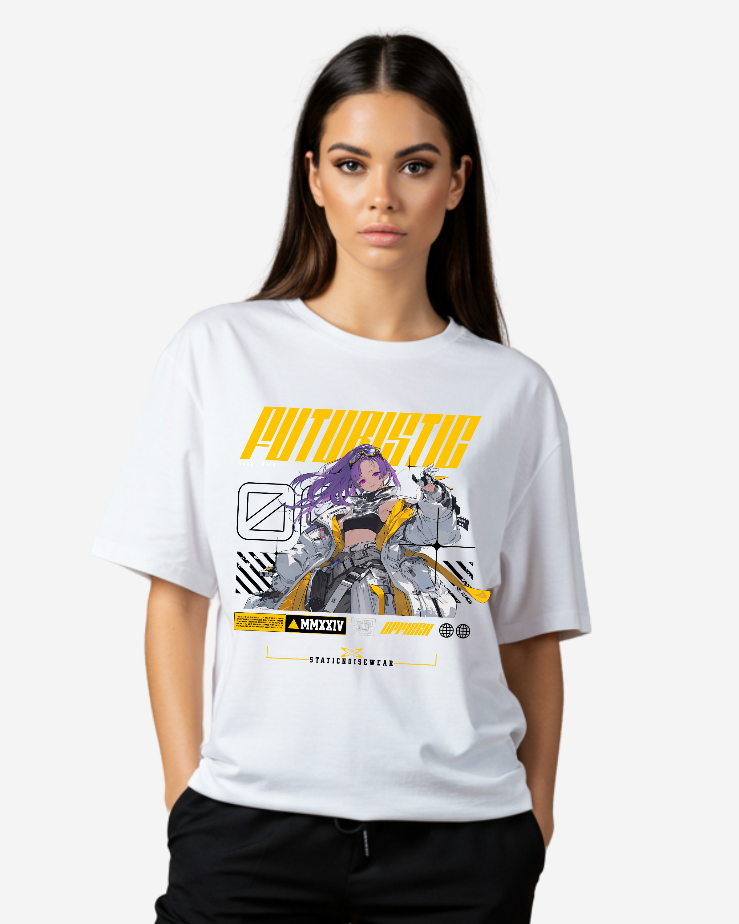 Lady Futuristic Women's Oversized T-Shirt