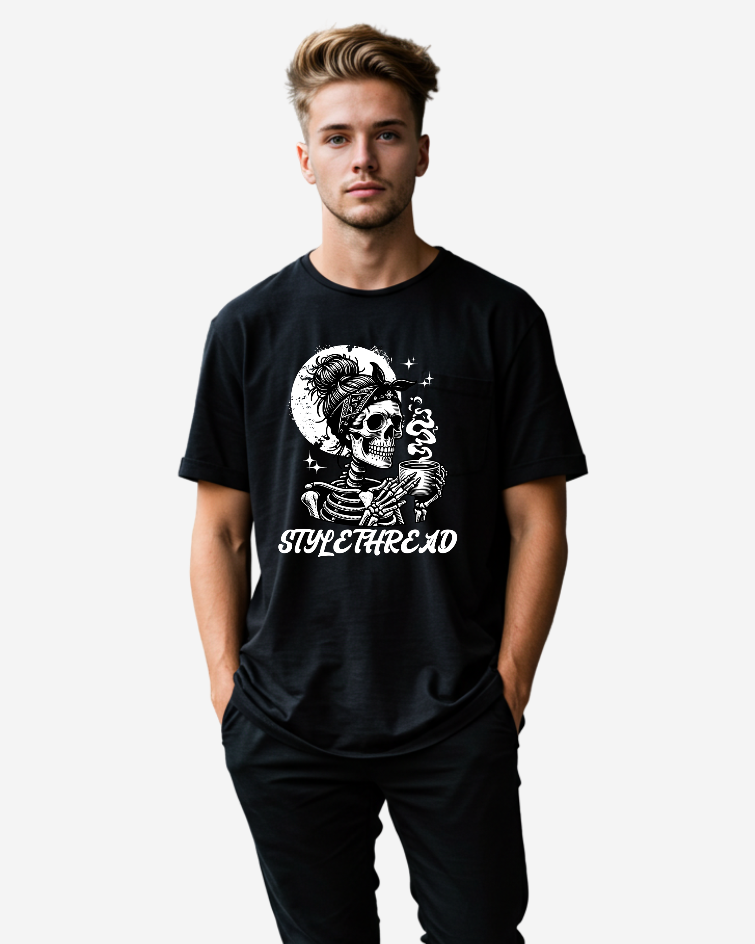 Skull coffee Men's Oversized T-Shirt