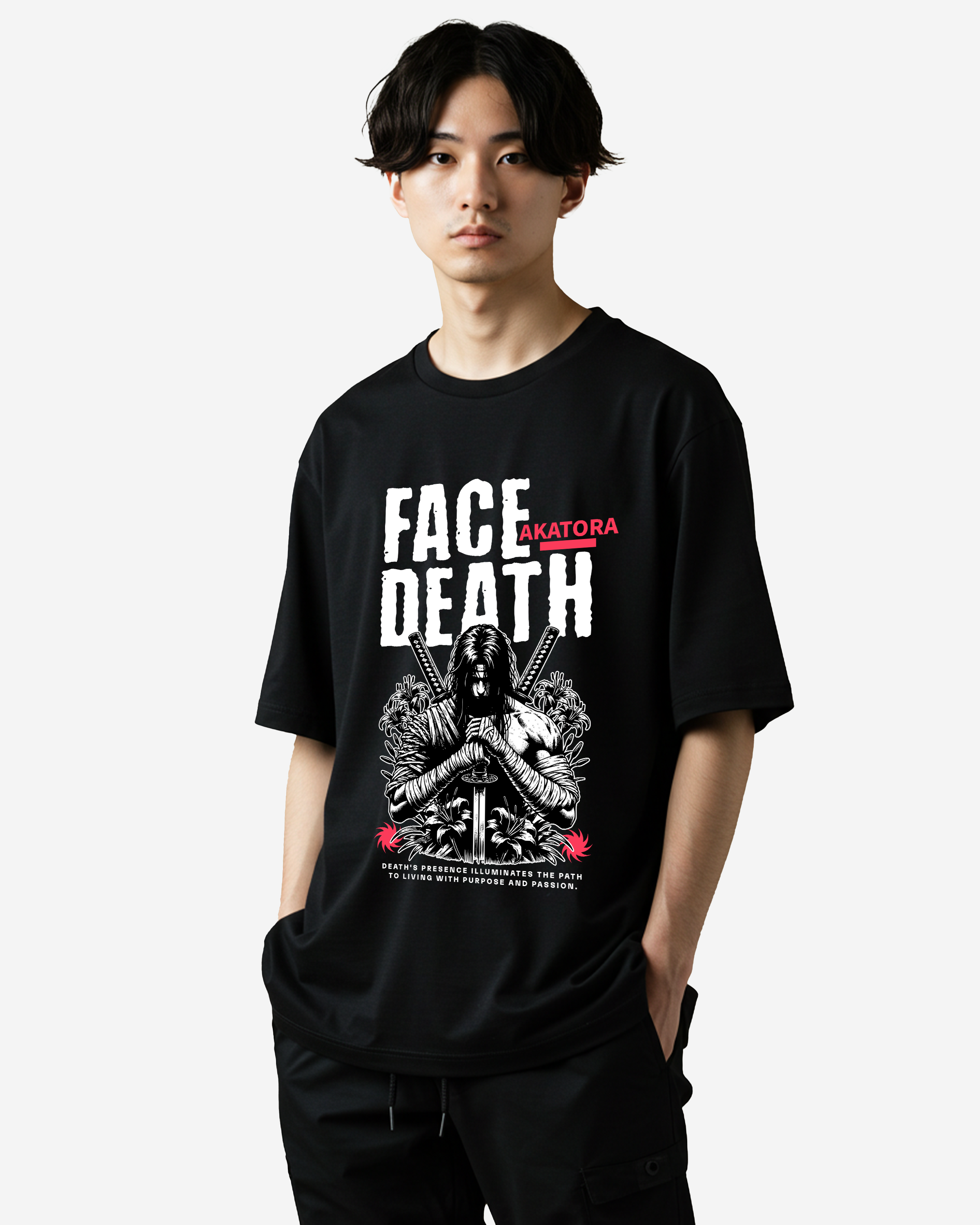 Face Death Oversized T-Shirts