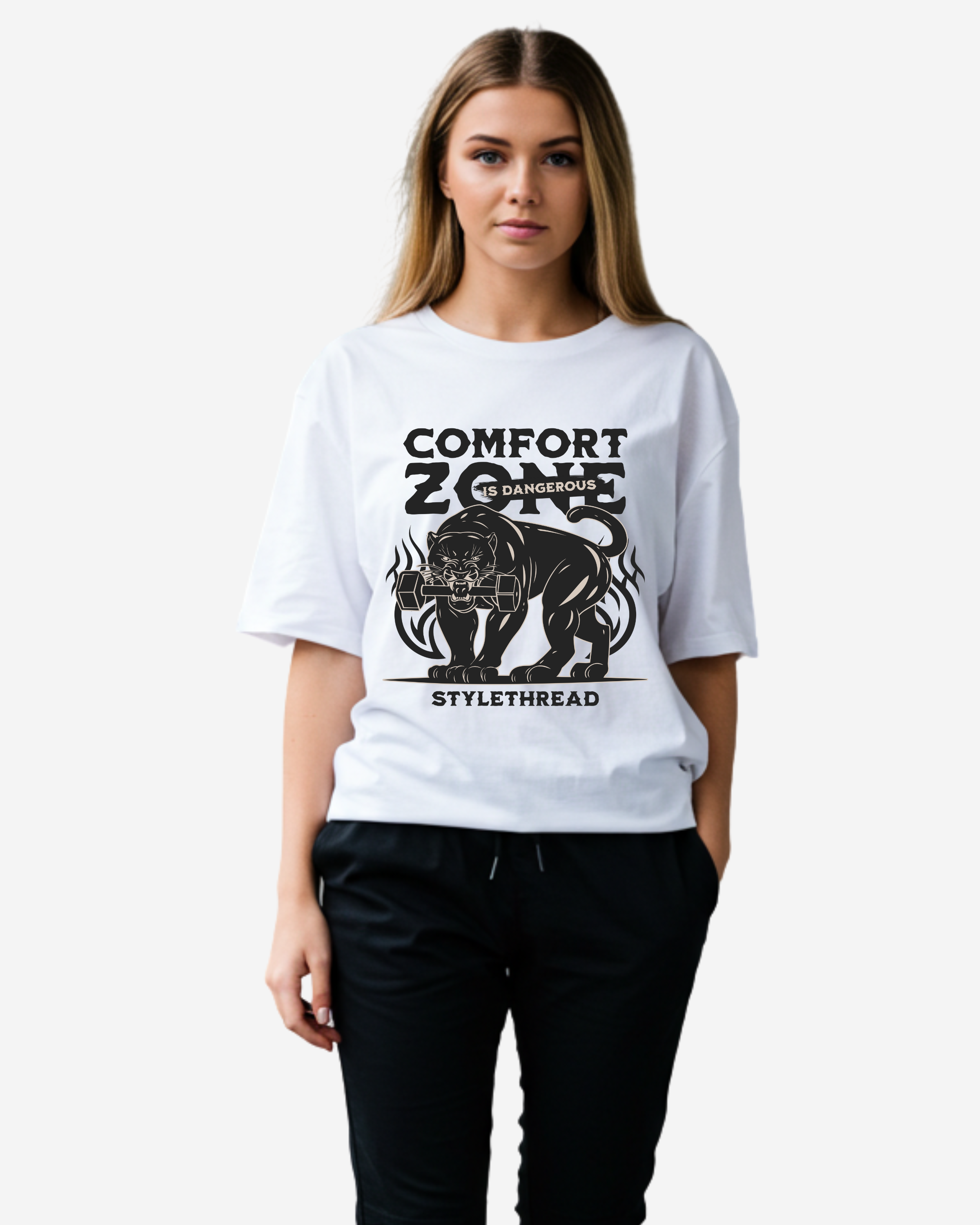 Comfort Zone Is Dangerous Women's Oversized T-Shirt
