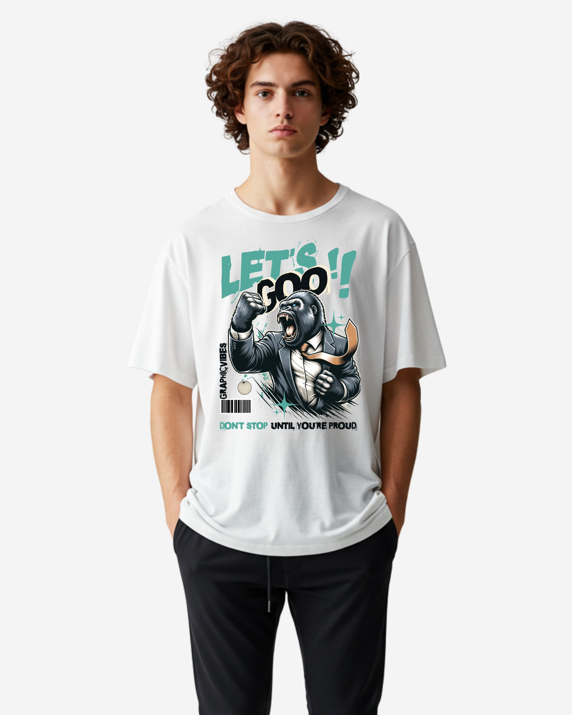 Don't Stop! Until You're Proud Men's Oversized T-Shirt