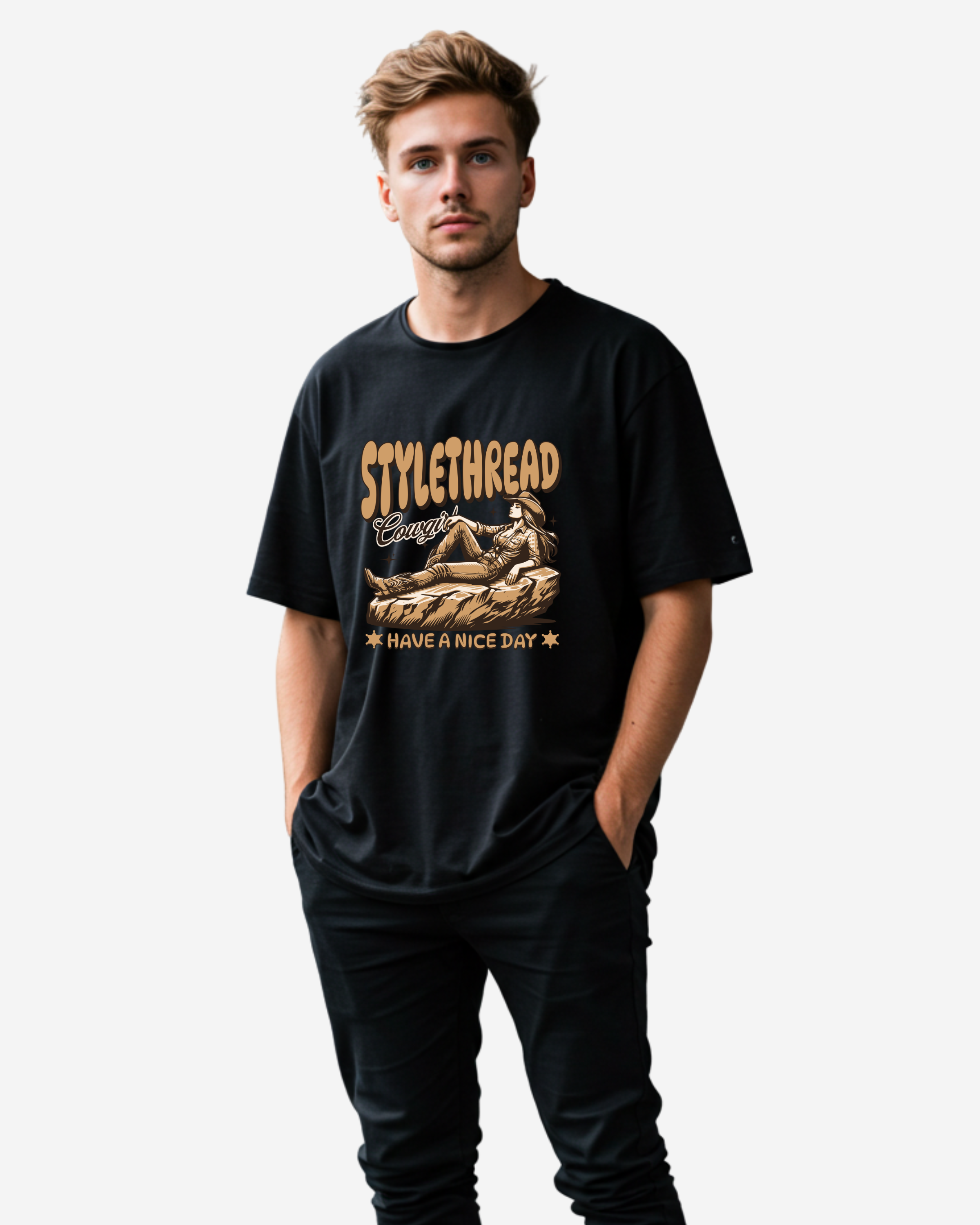 Serenity Cowgirl Men's Oversized T-Shirt