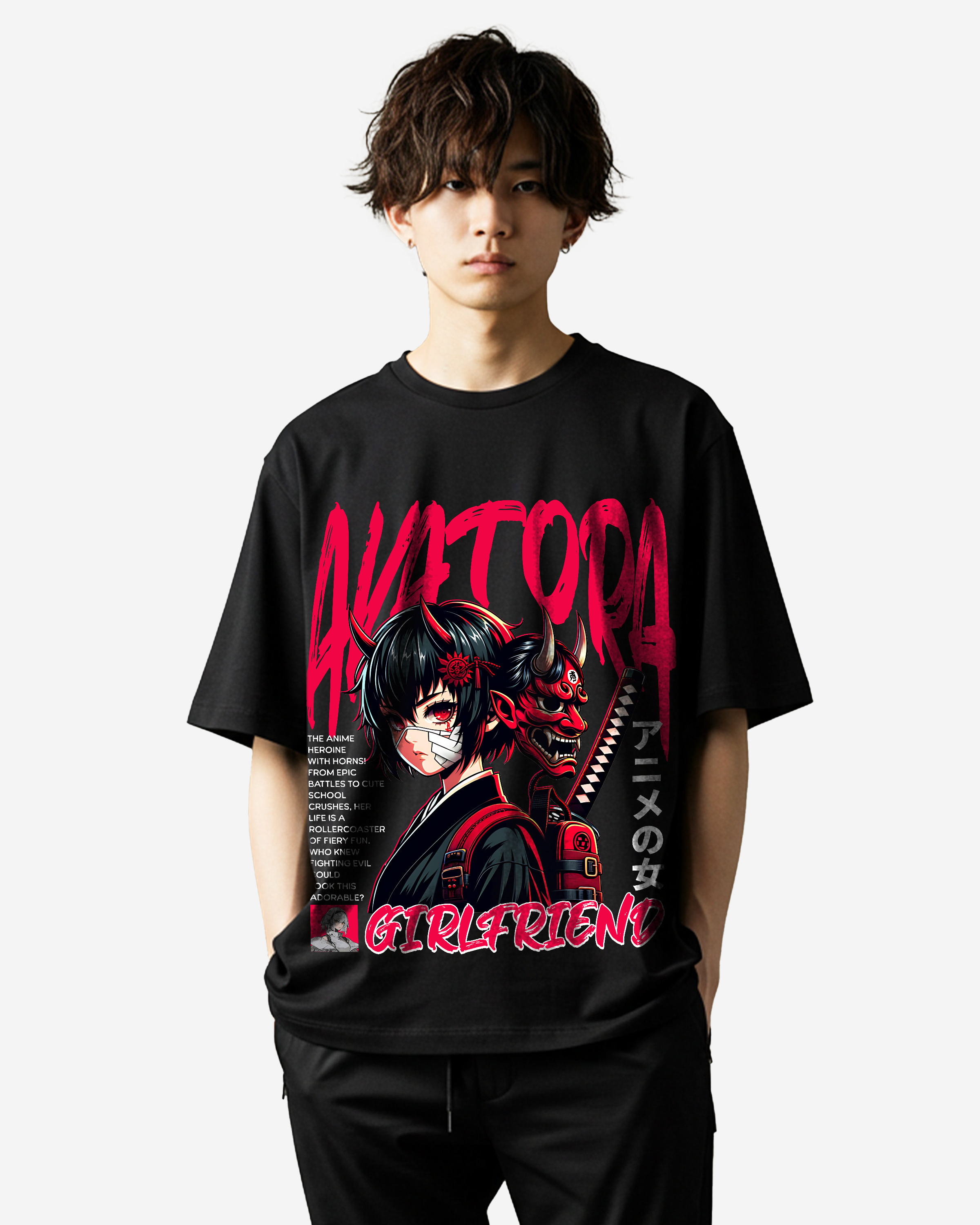 Anime Girlfriend Japan Oversized T-Shirts
