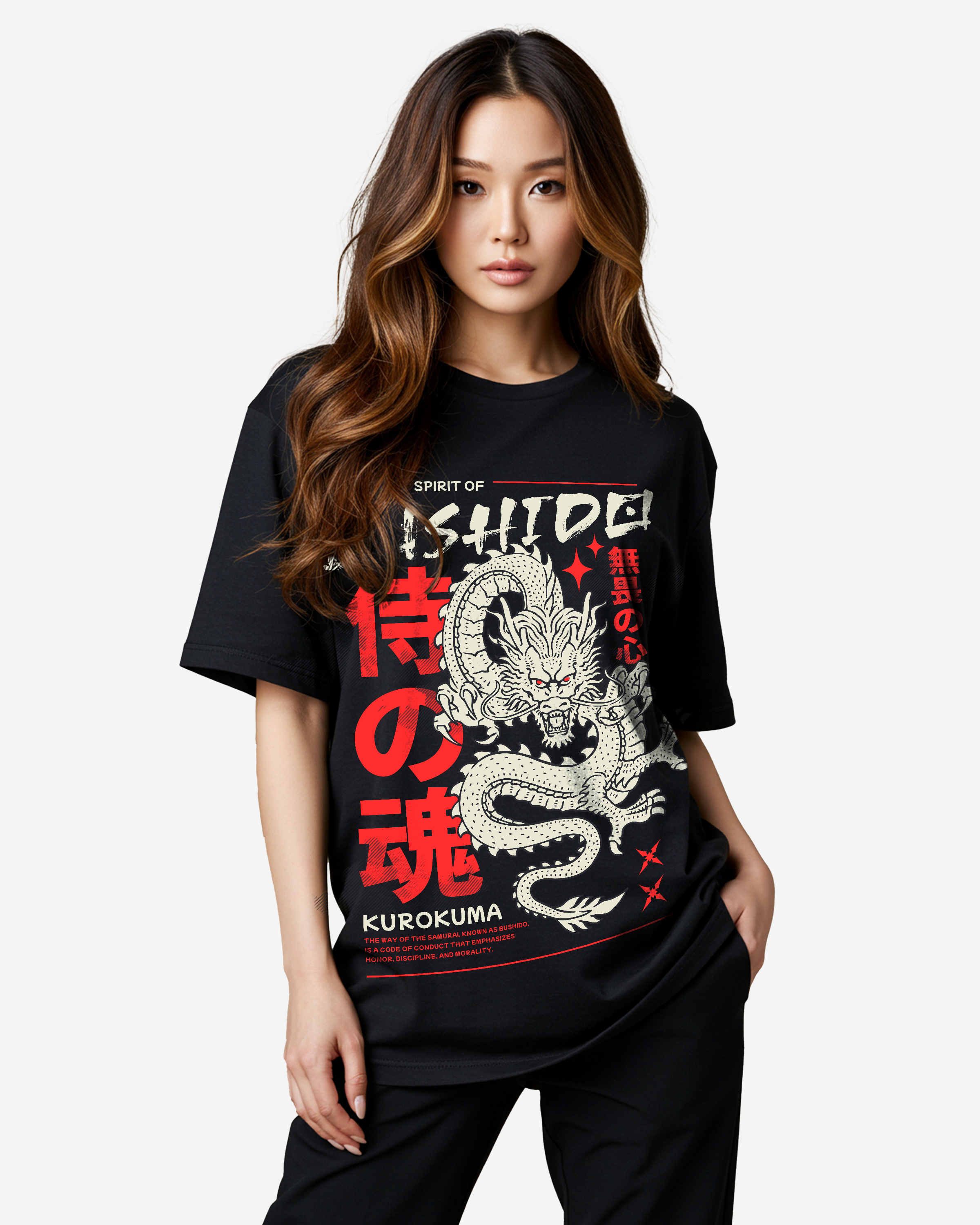 Bushido Dragon Oversized T-Shirt