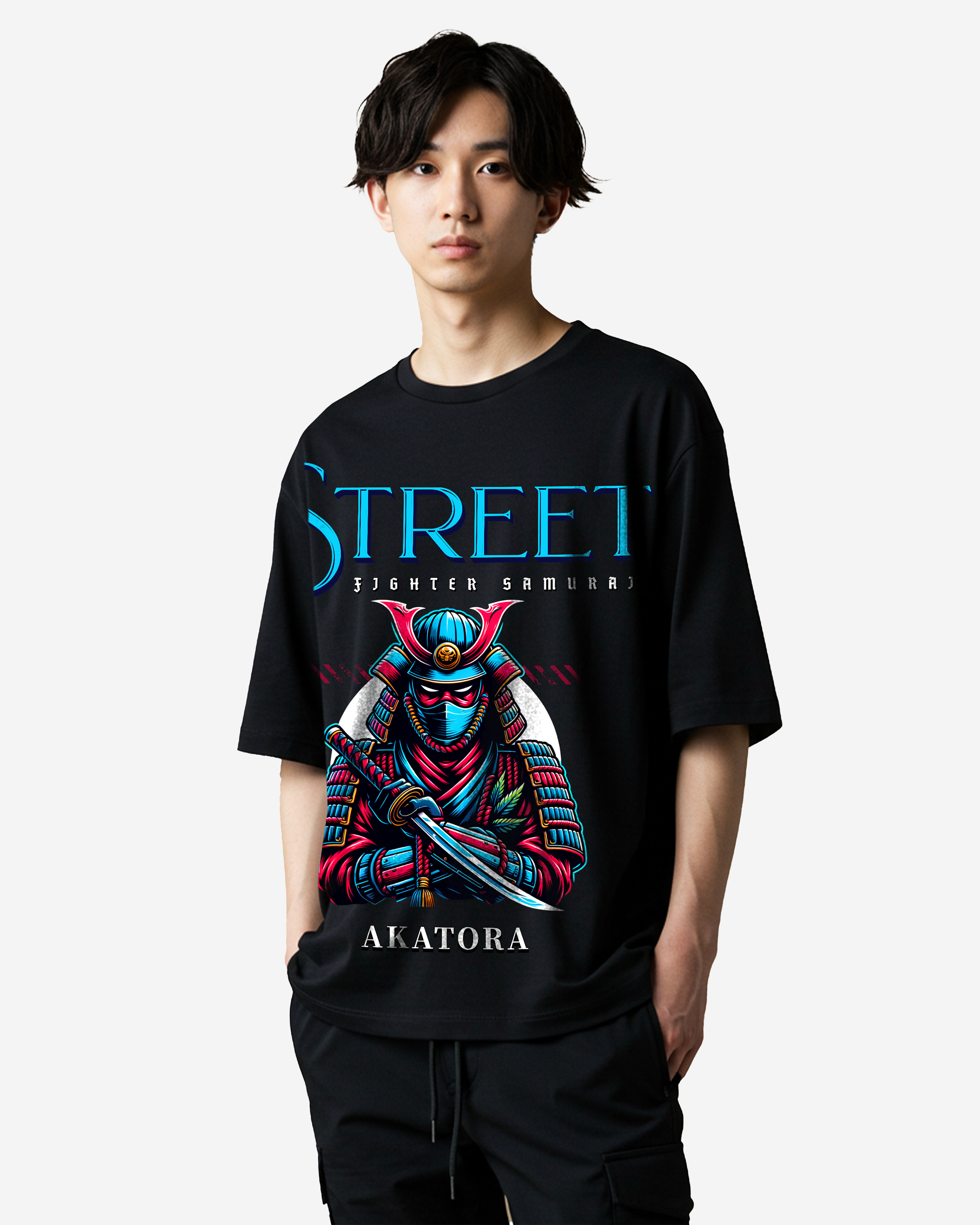 Samurai Street Warrior Oversized T-Shirts