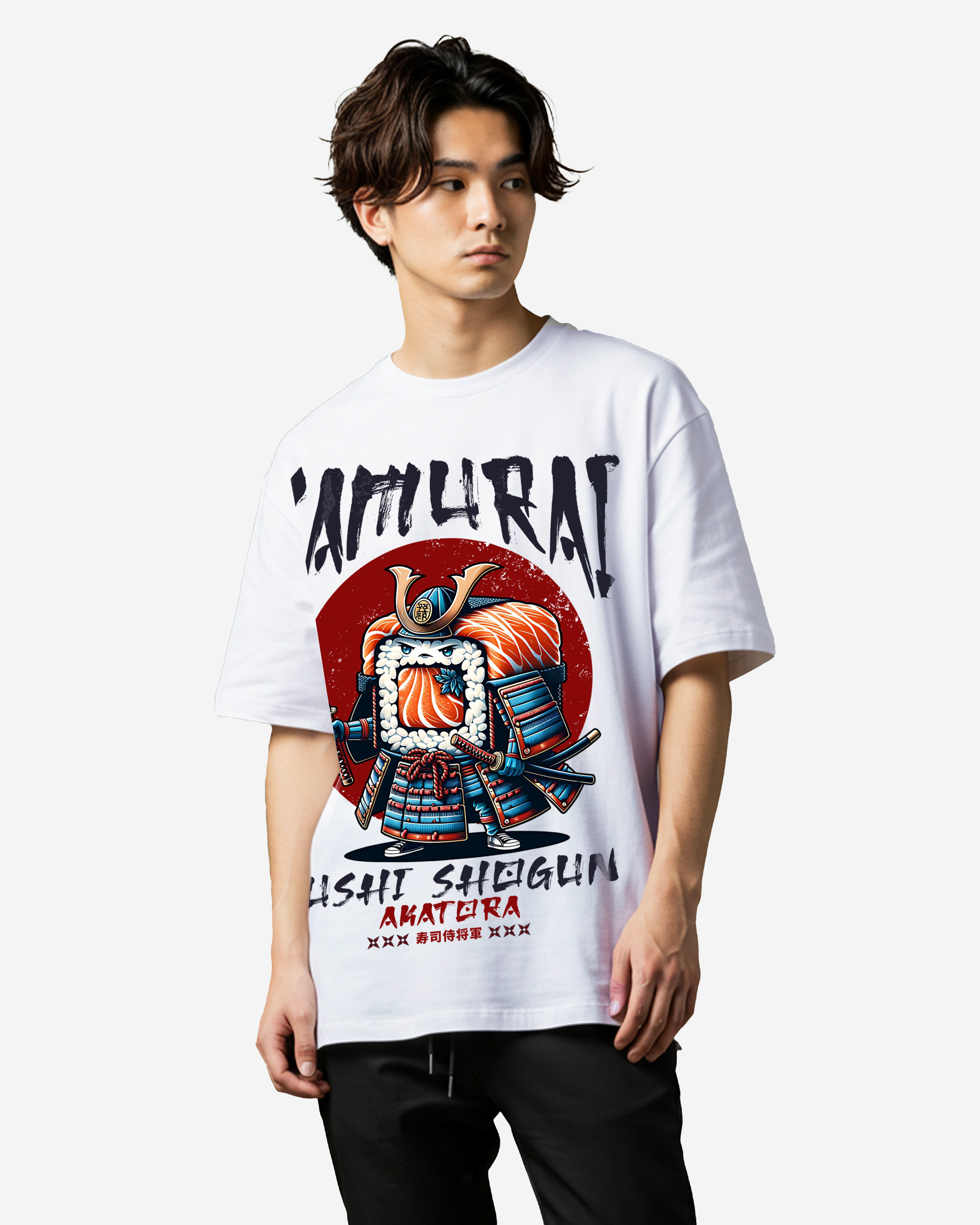 Samurai Sushi Shogun Oversized T-Shirts
