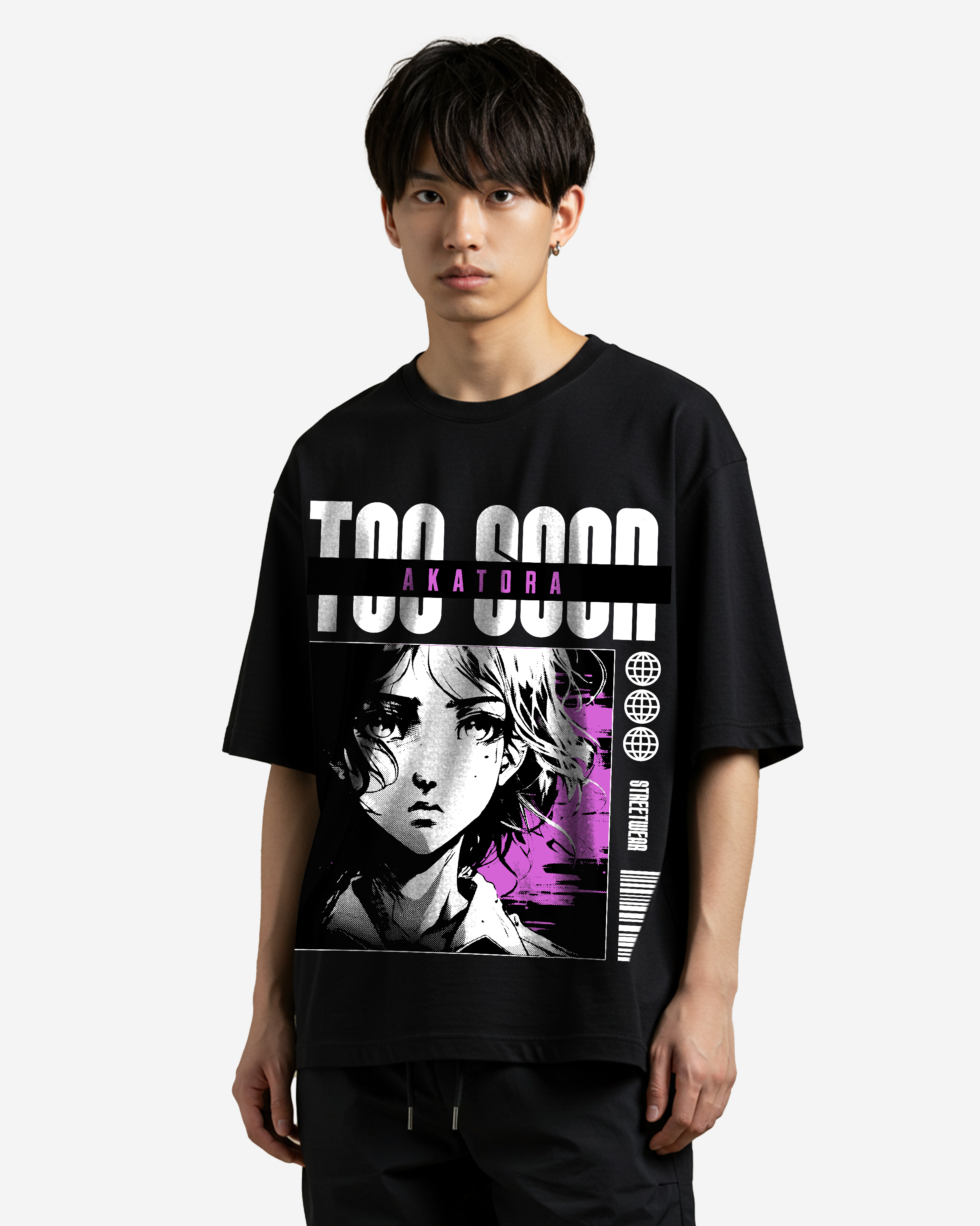 Anime Drawing Streetwear Oversized T-Shirts