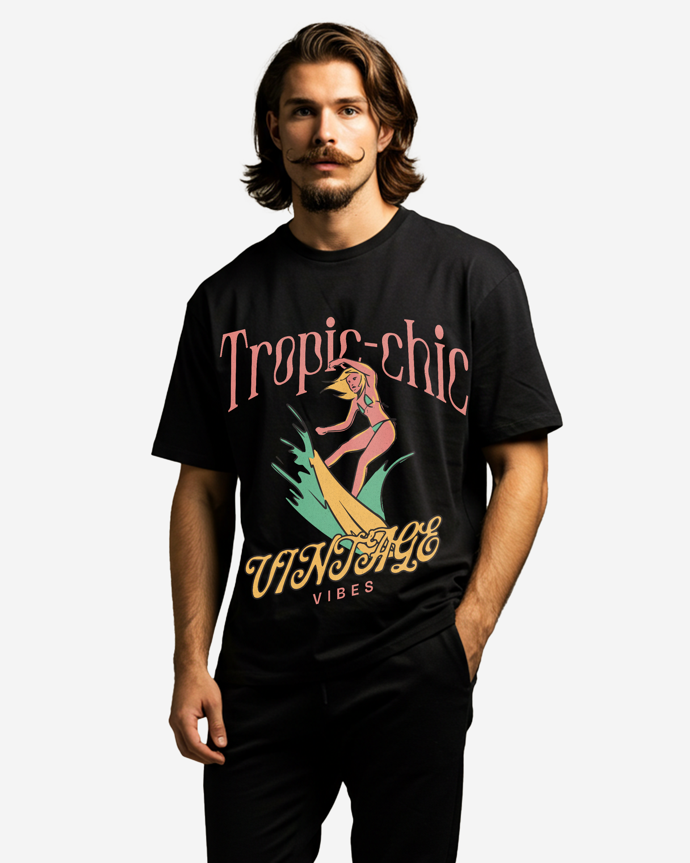 Tropic Chic Men's Oversized T-Shirt