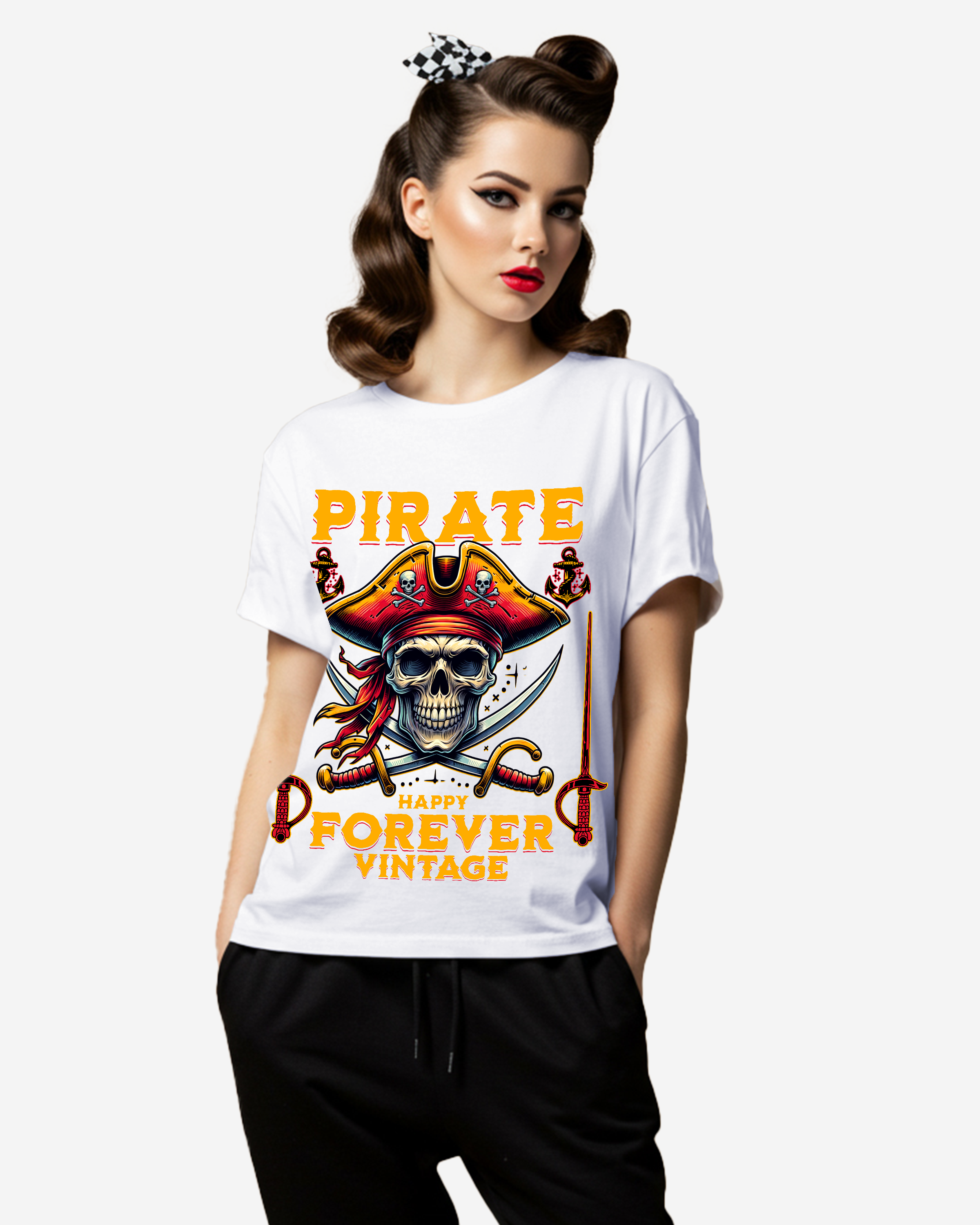 Pirate Skull Women's Oversized T-Shirt