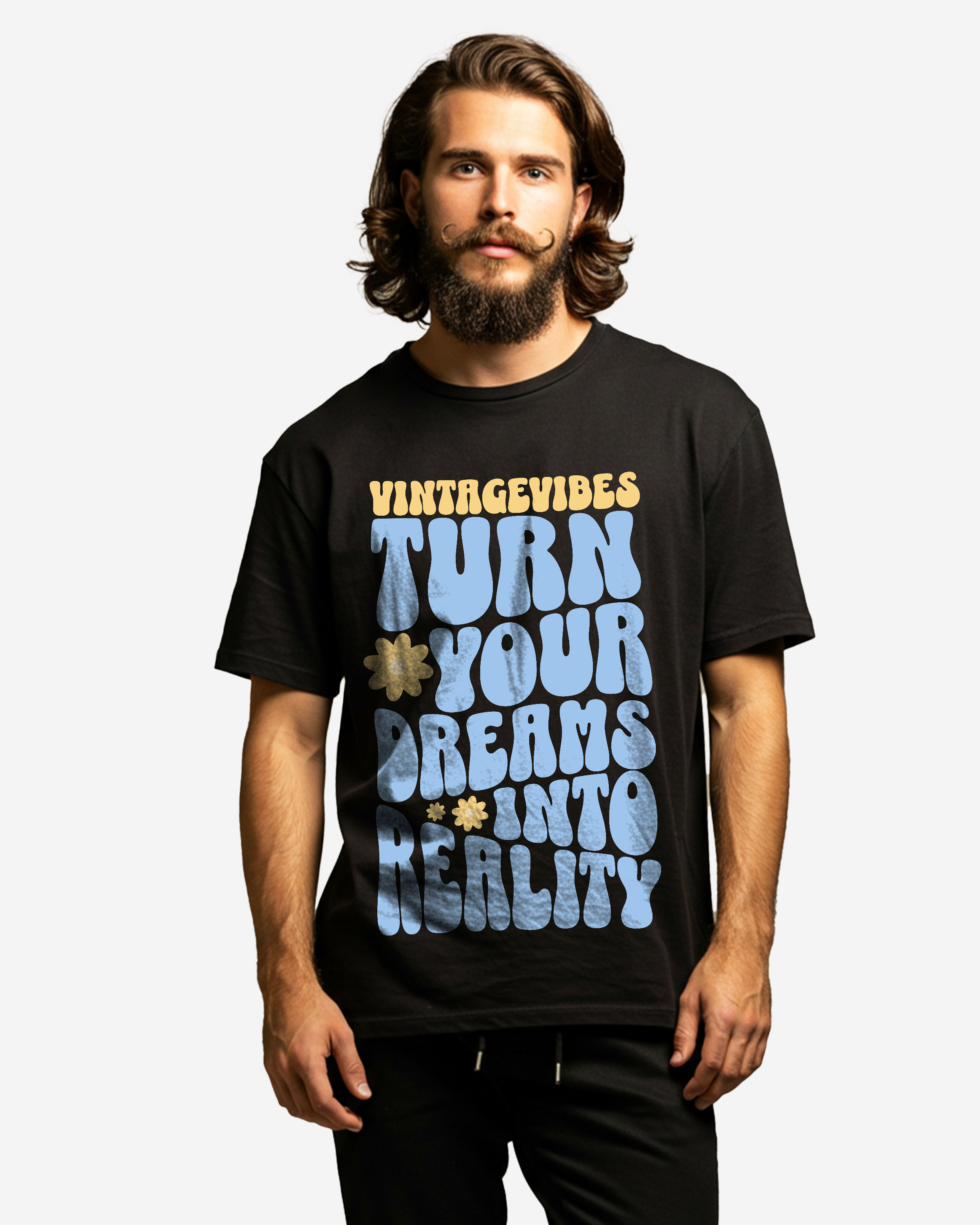 Simple Cute Retro Men's Oversized T-Shirt