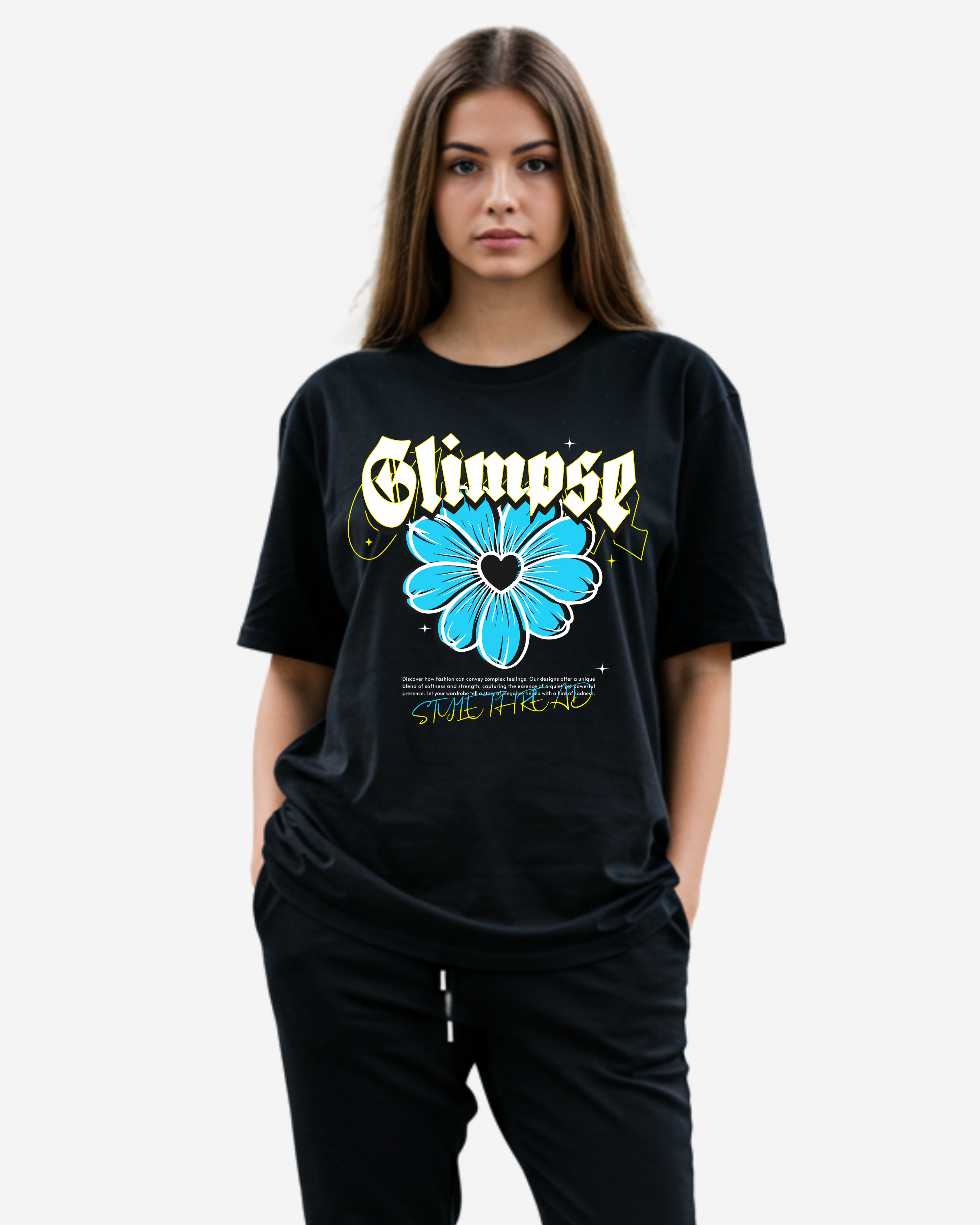 Glimpse Flower Women's Oversized T-Shirt