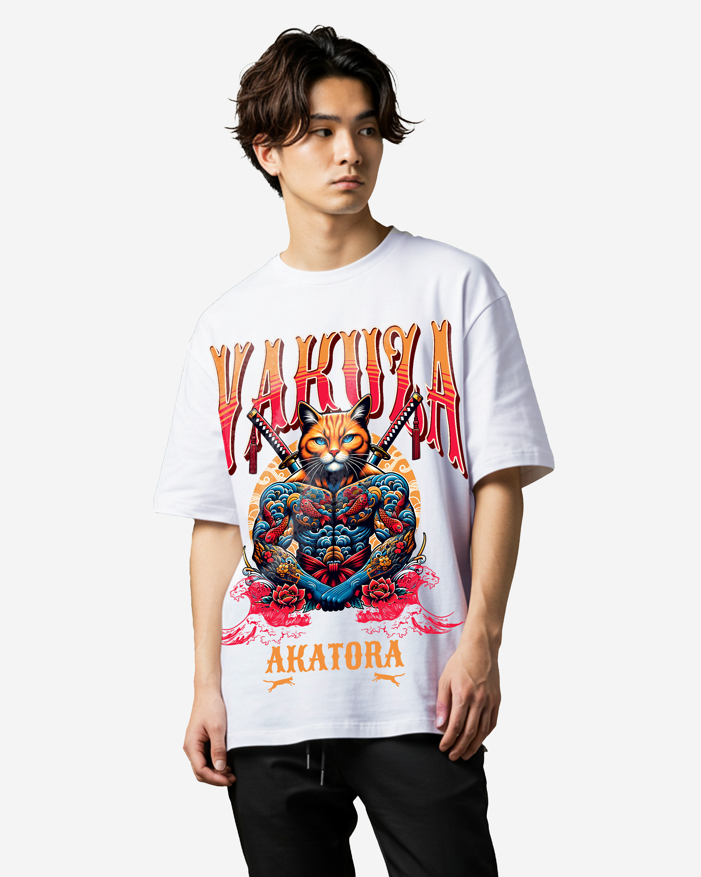 Yakuza Cat Oversized T-Shirts
