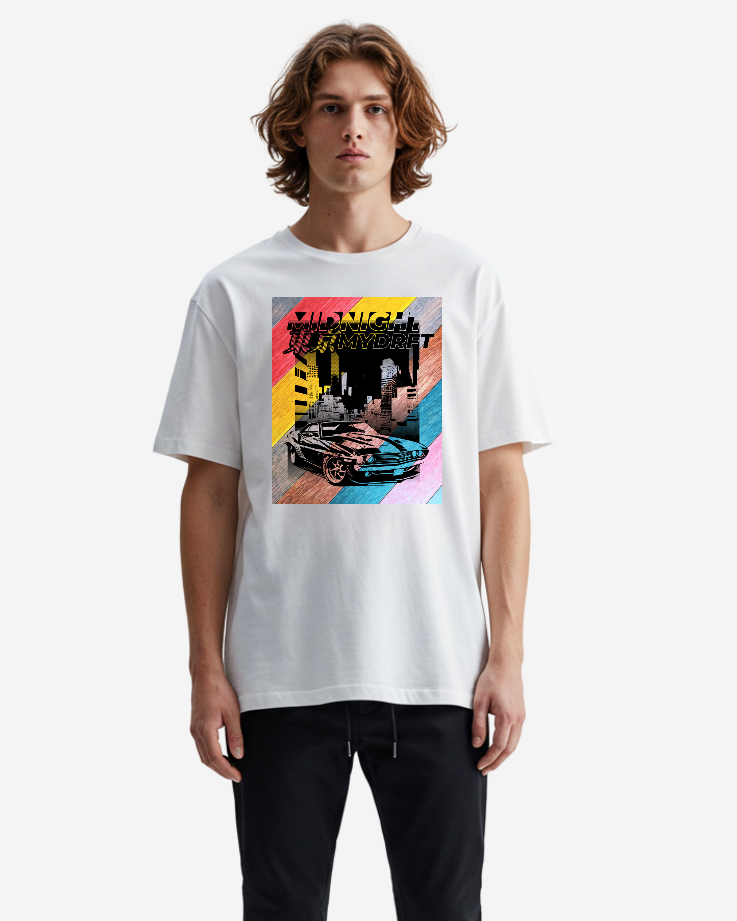 Tokyo Midnight Drift Oversized T-Shirt