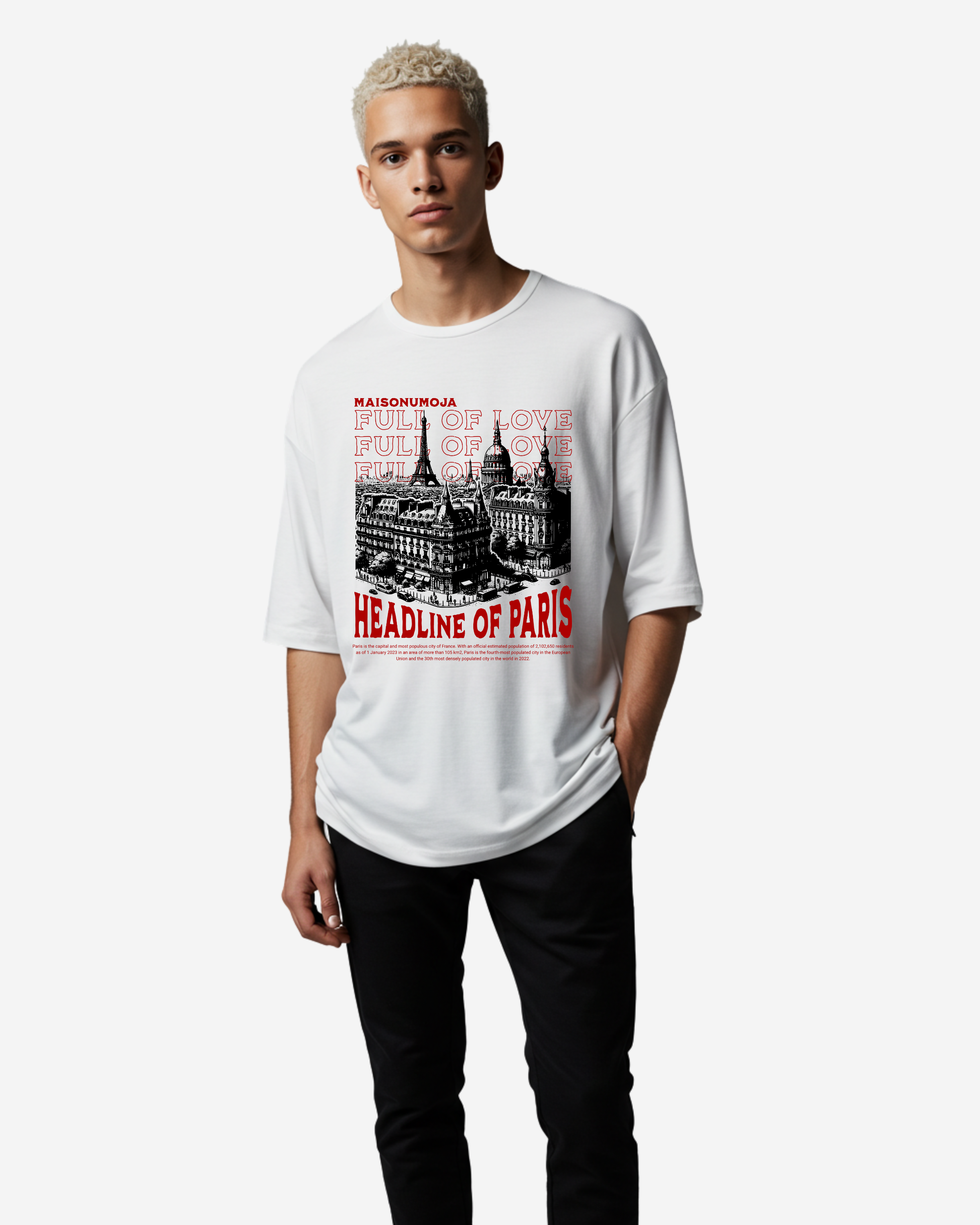 Headline of Paris Oversized T-Shirt