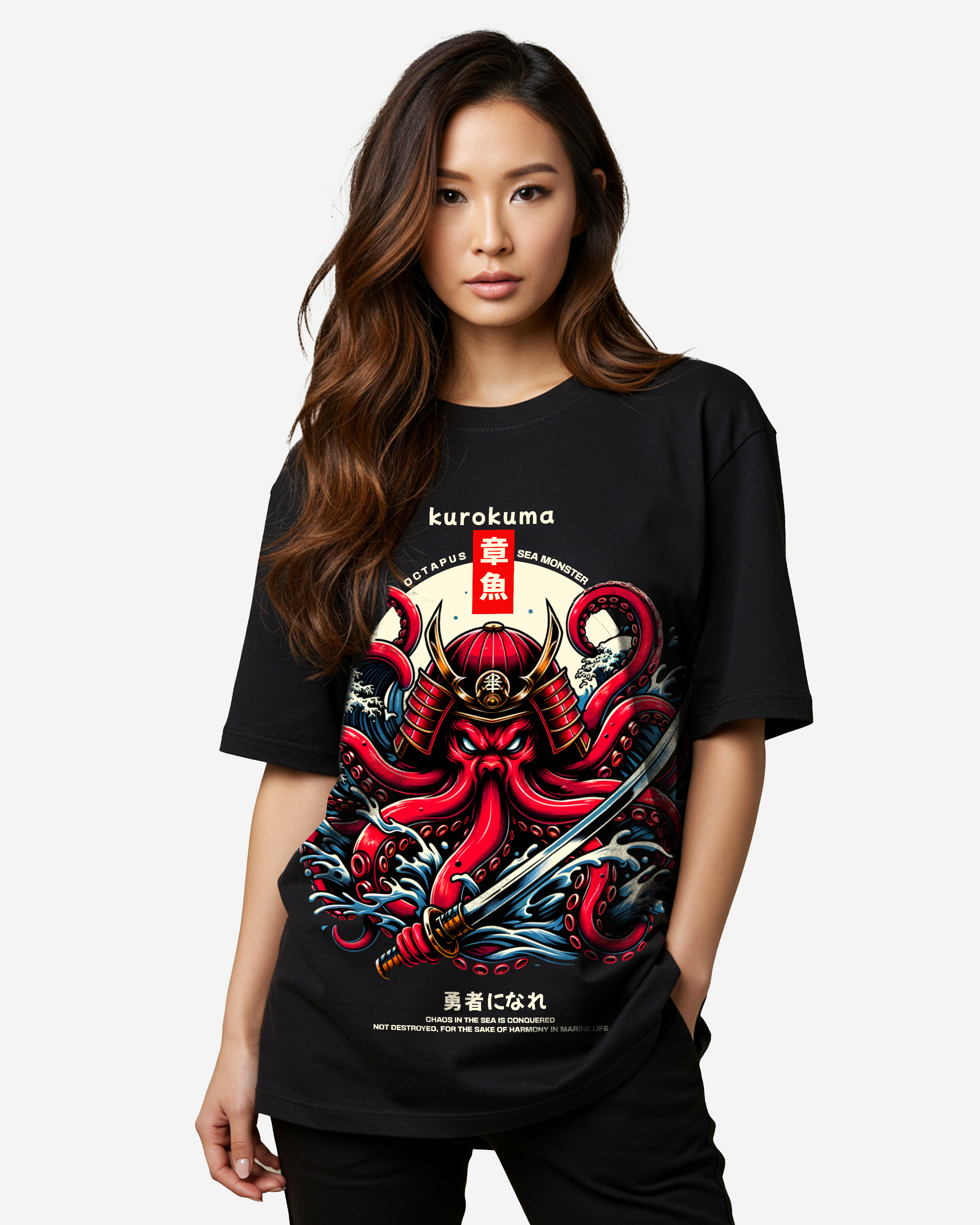 Octapus Sea Monster Oversized T-Shirt