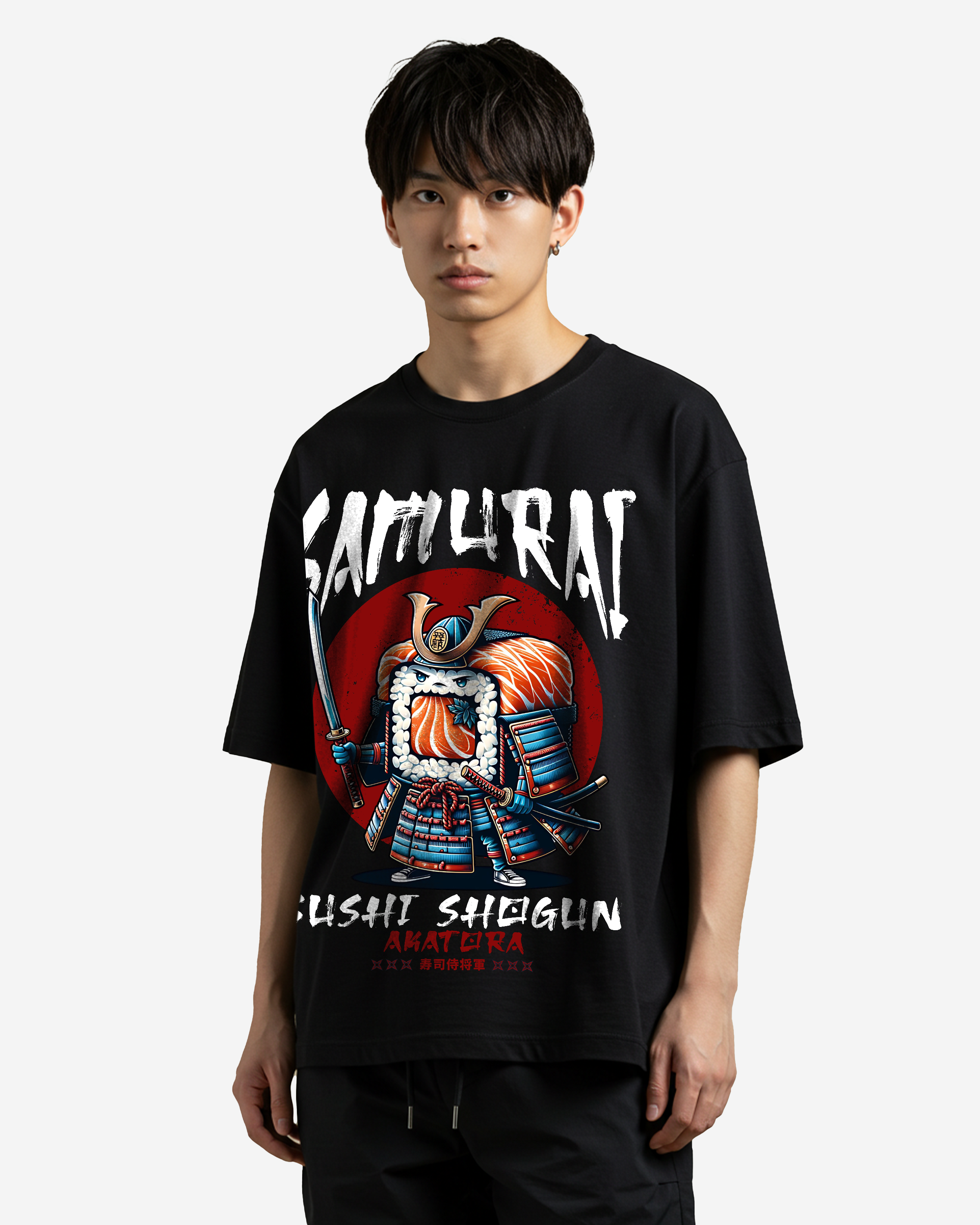 Samurai Sushi Shogun Oversized T-Shirts