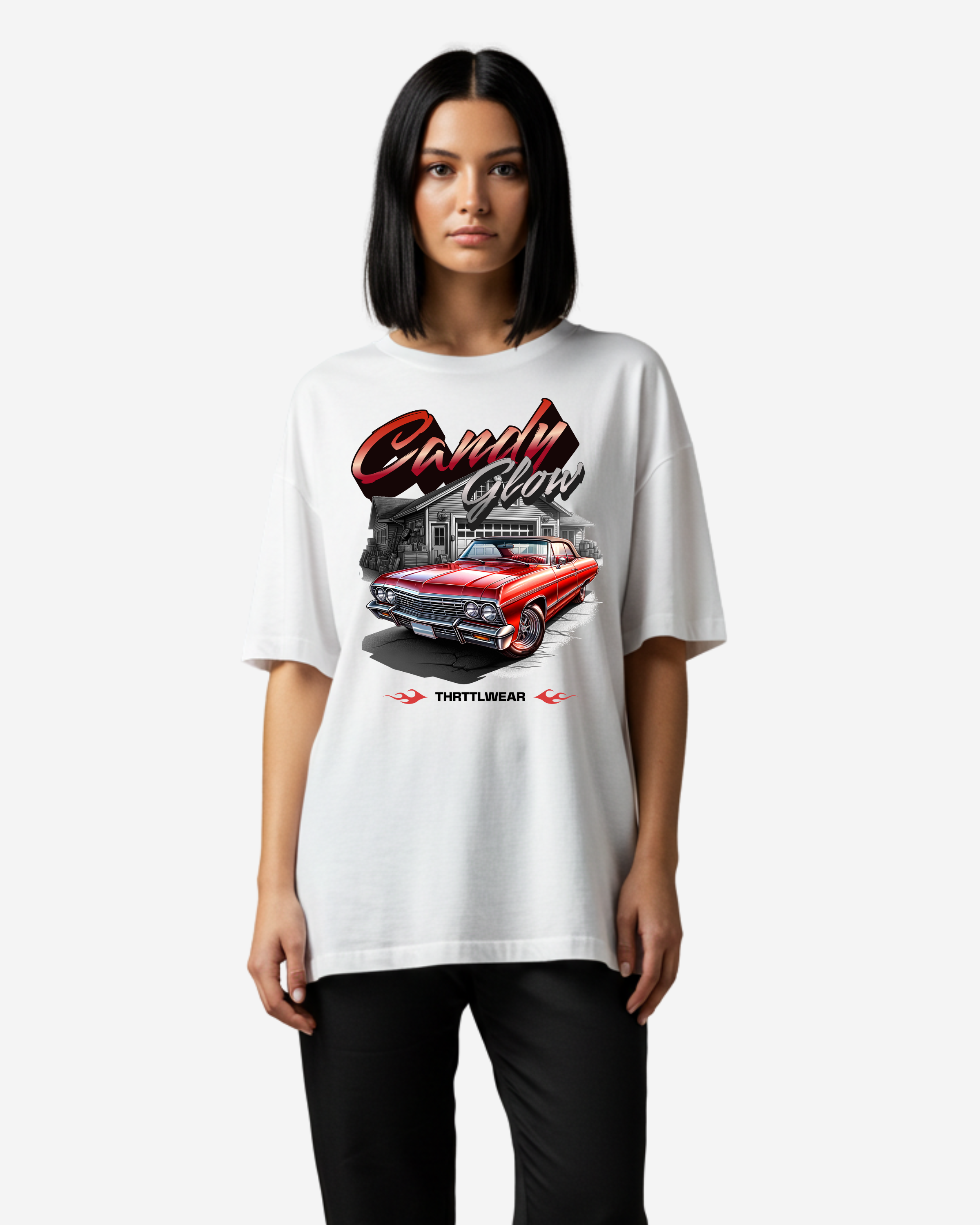 Classic Car Graphic Oversized T-Shirt