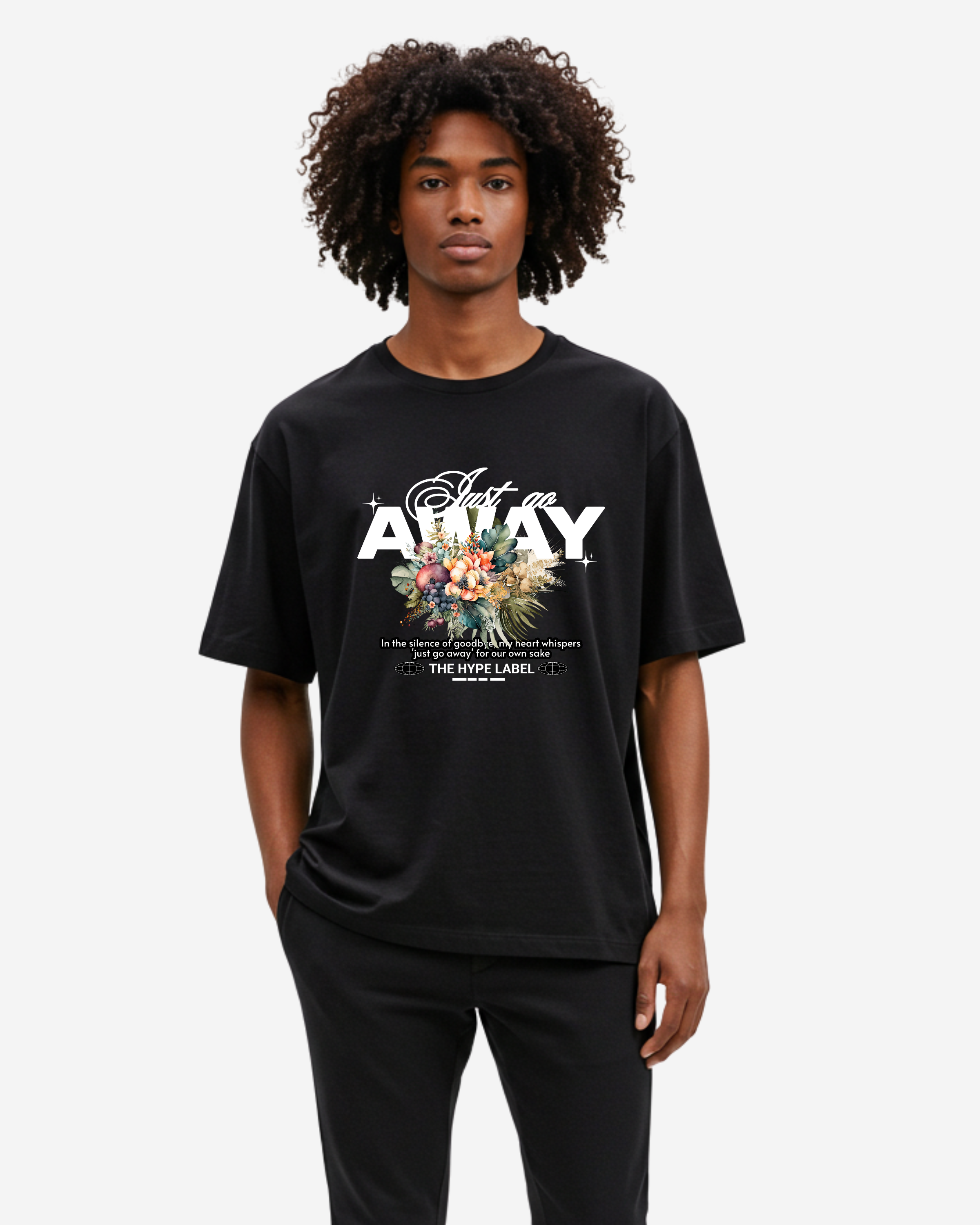 Just go Away Men's Oversized T-Shirt