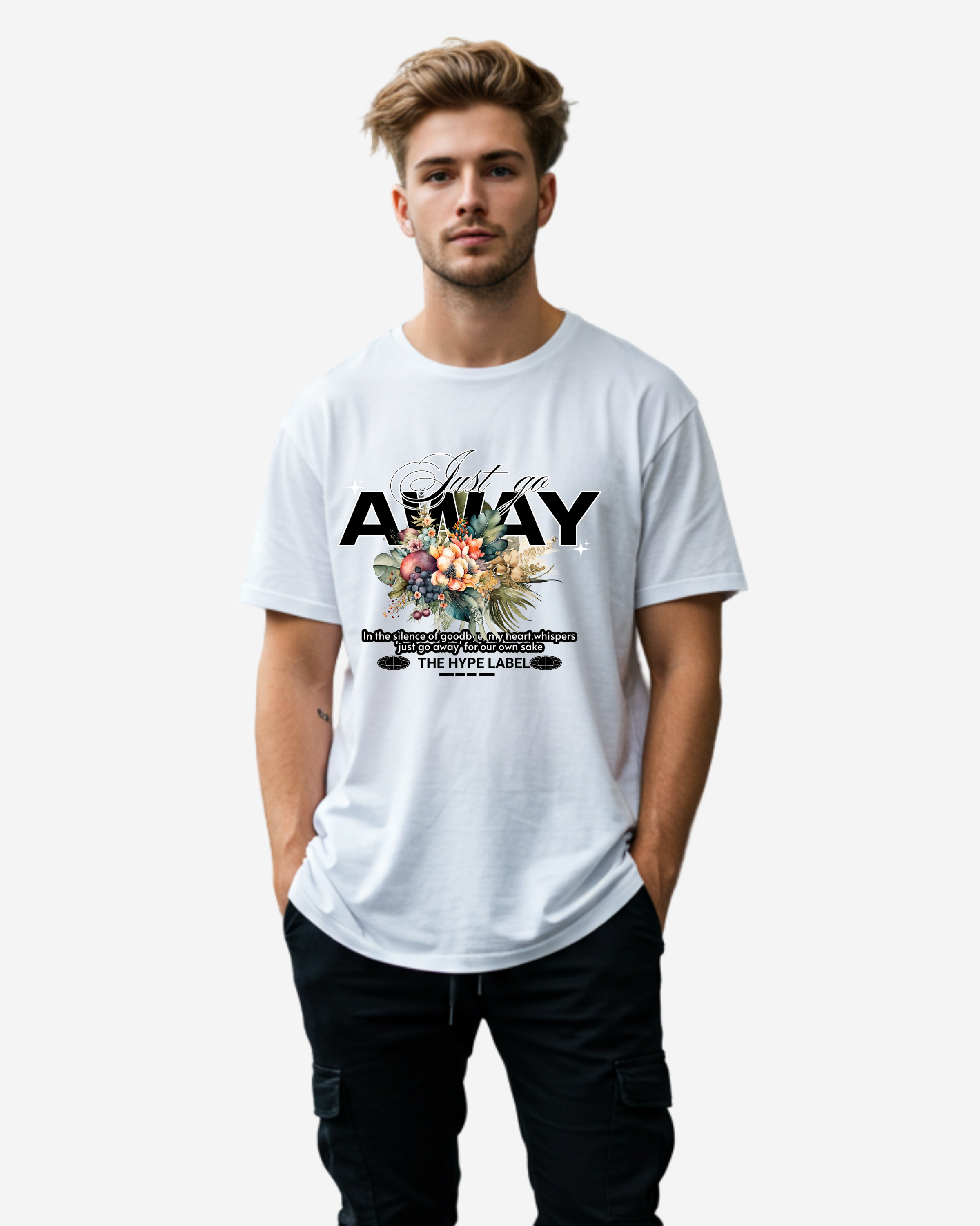Just go Away Men's Oversized T-Shirt