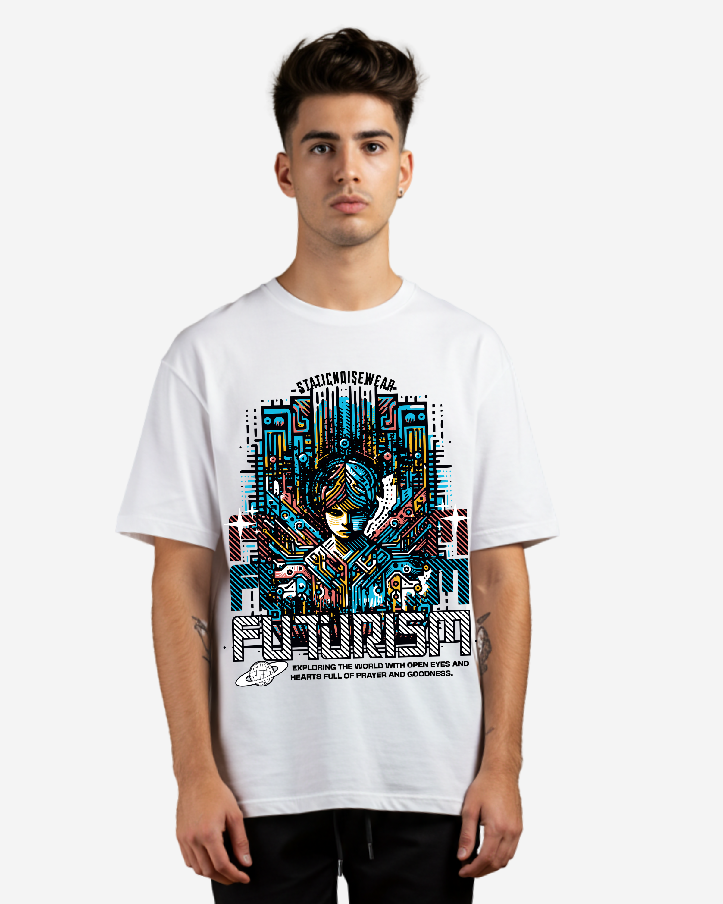 Futurism Men's Oversized T-Shirt