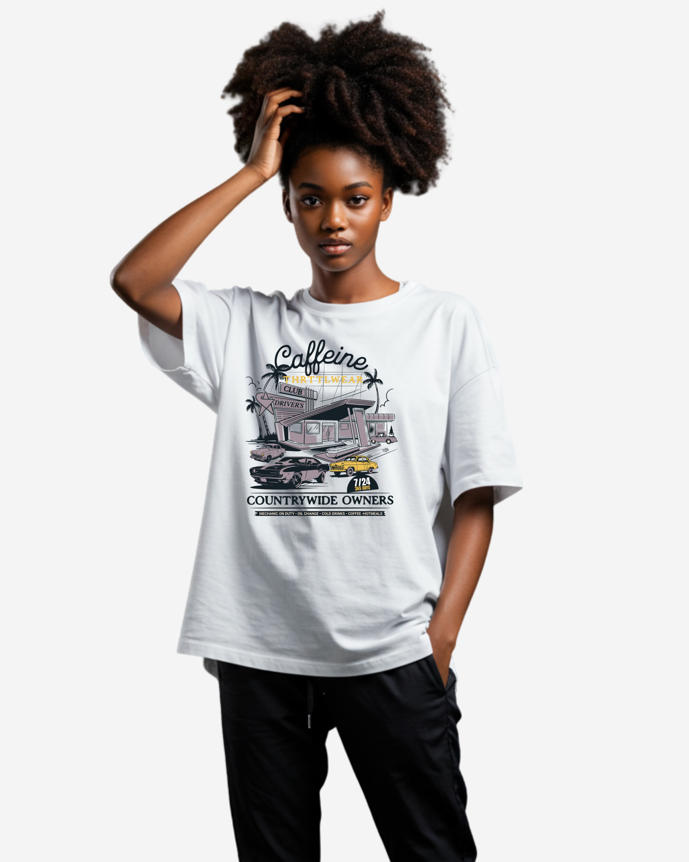 Caffeine Cruisers Oversized T-Shirt