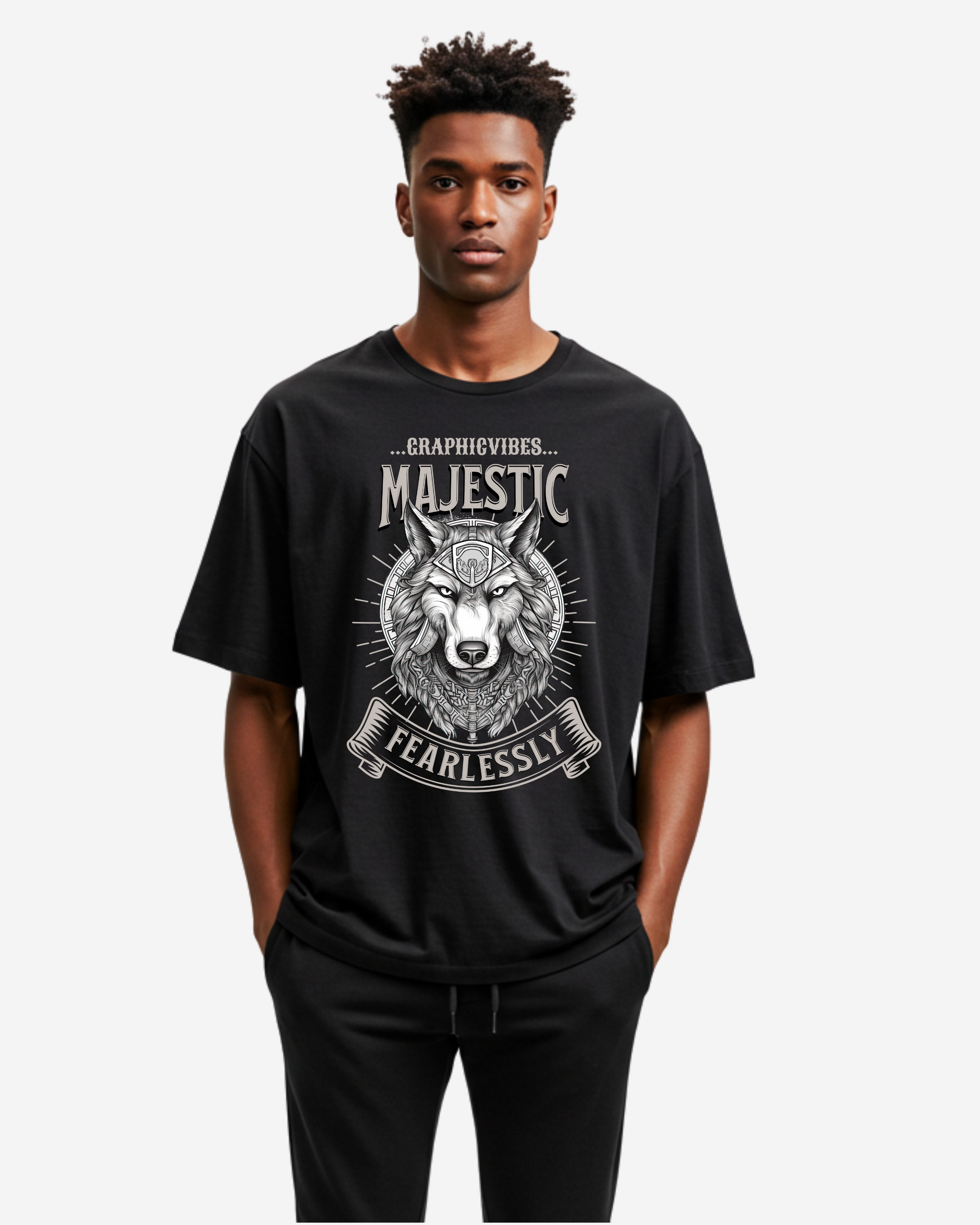 Supreme Majestic Fearlessly Men's Oversized T-Shirt