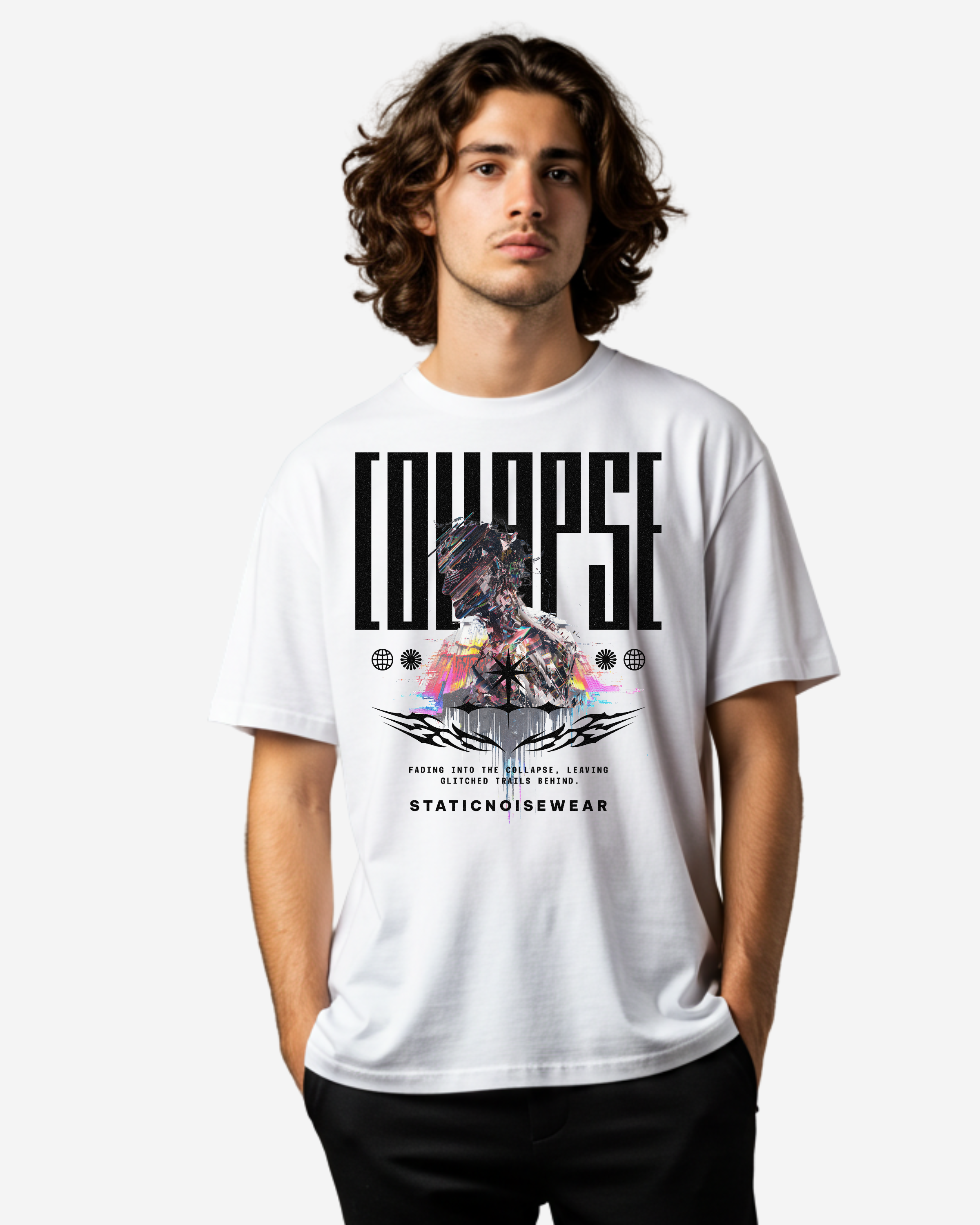 Collapse Men's Oversized T-Shirt