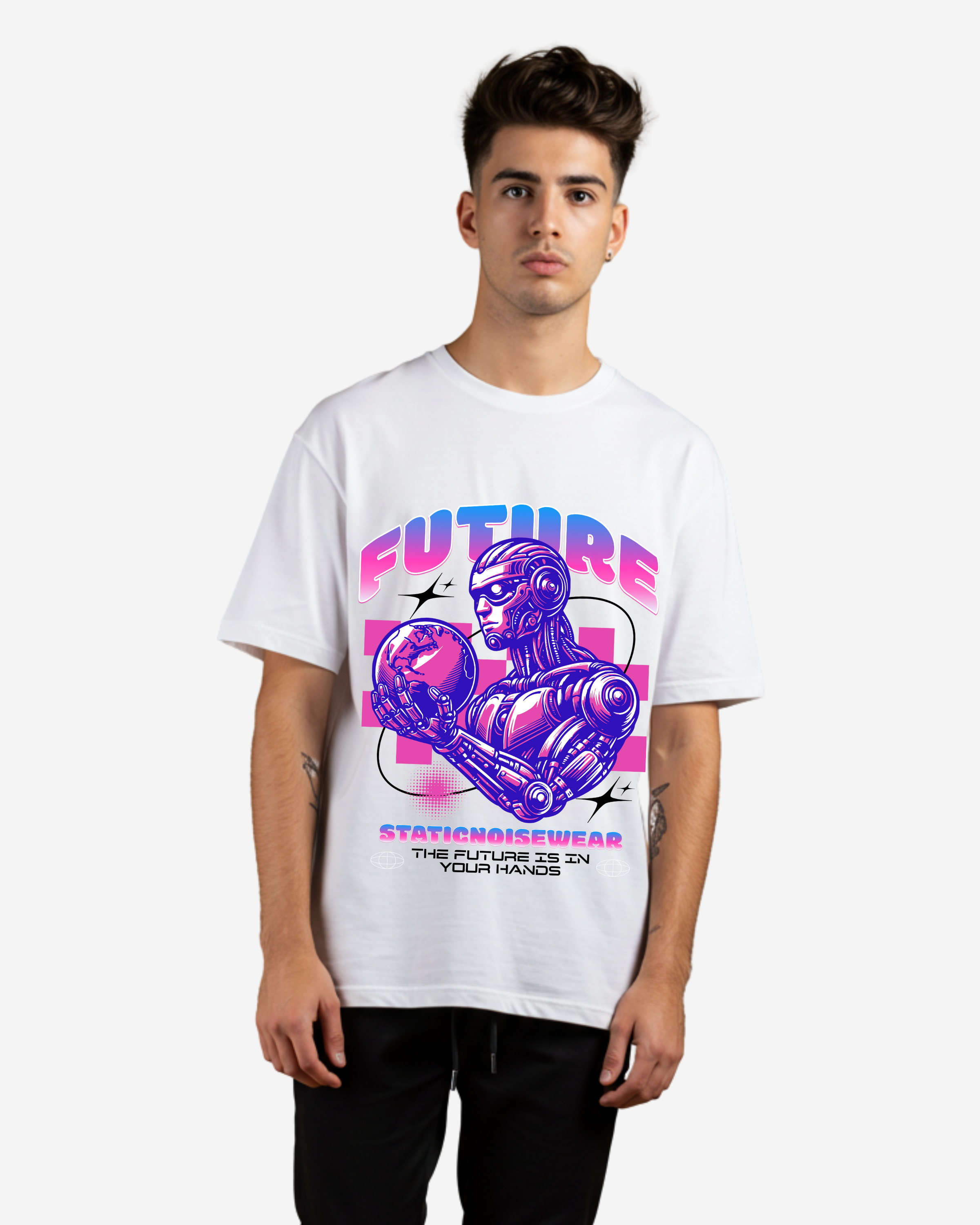 The future is in your hands Men's Oversized T-Shirt