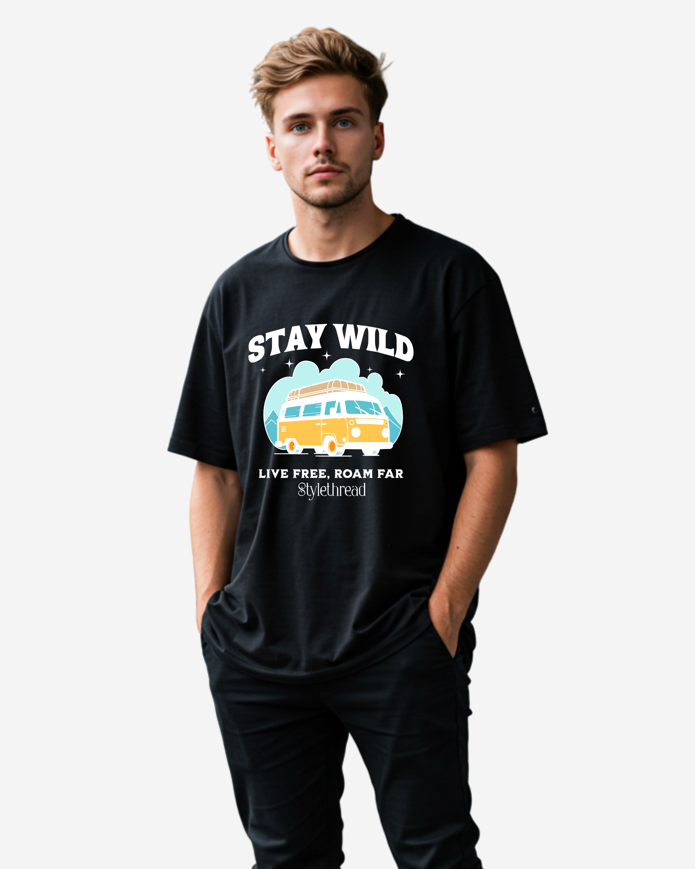 Stay Wild Vacation Men's Oversized T-Shirt