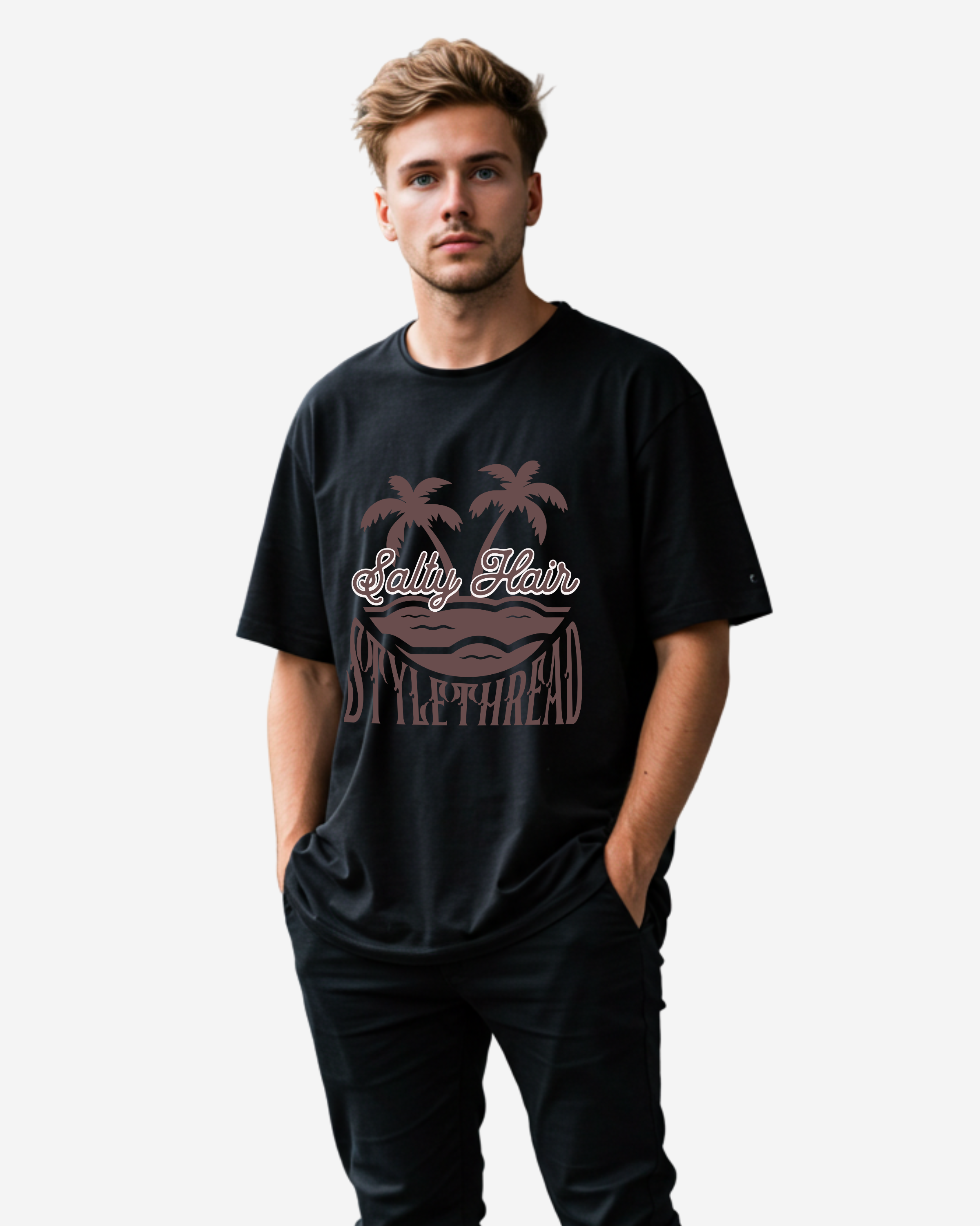 Salty Hair Vibes Men's Oversized T-Shirt