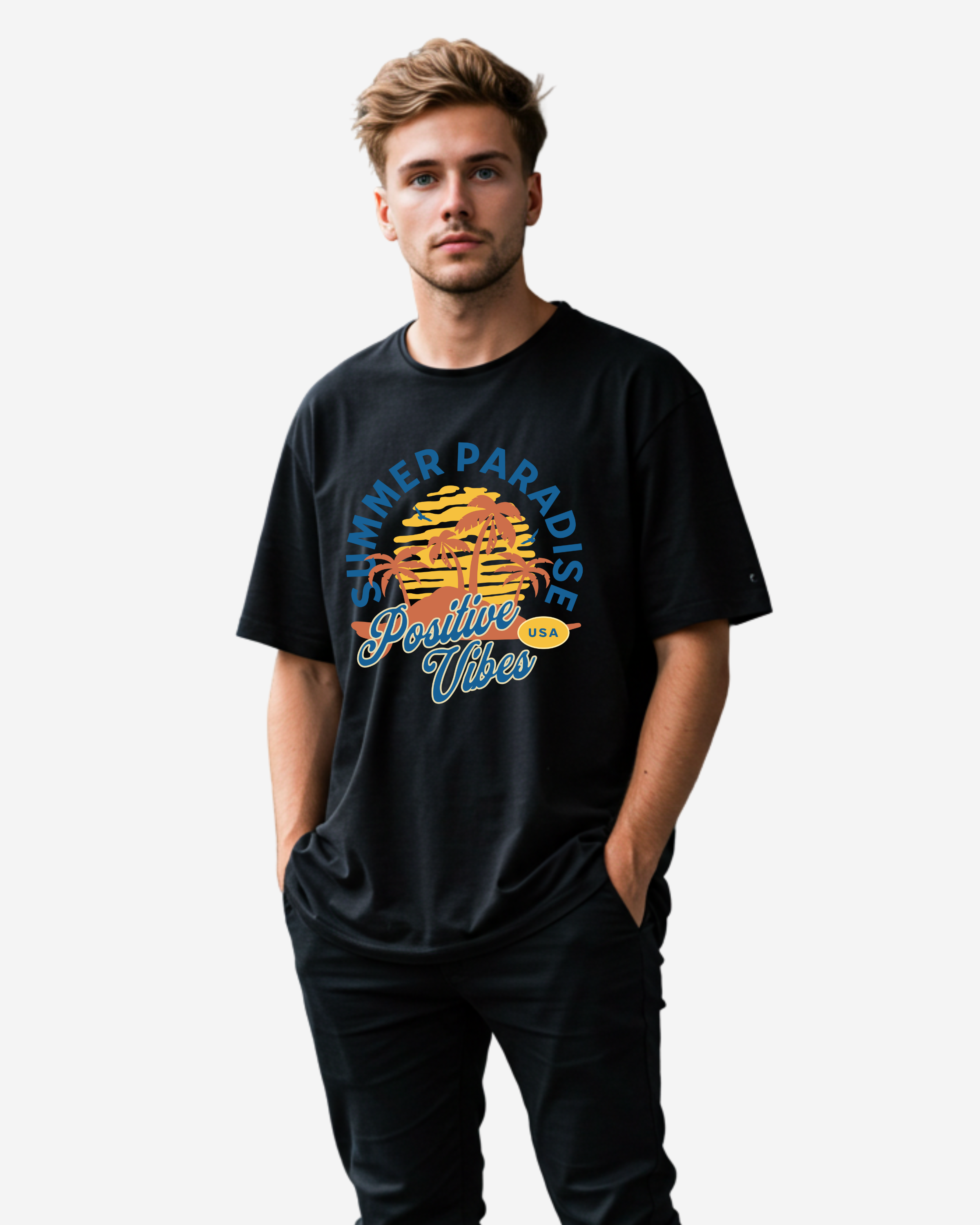 Positive Vibes Men's Oversized T-Shirt