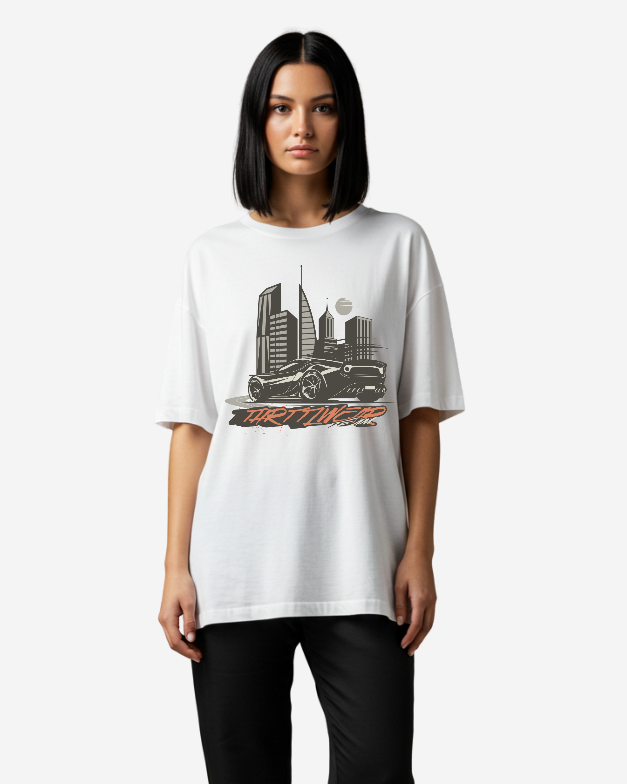 Sport Car Drift Team Oversized T-Shirt