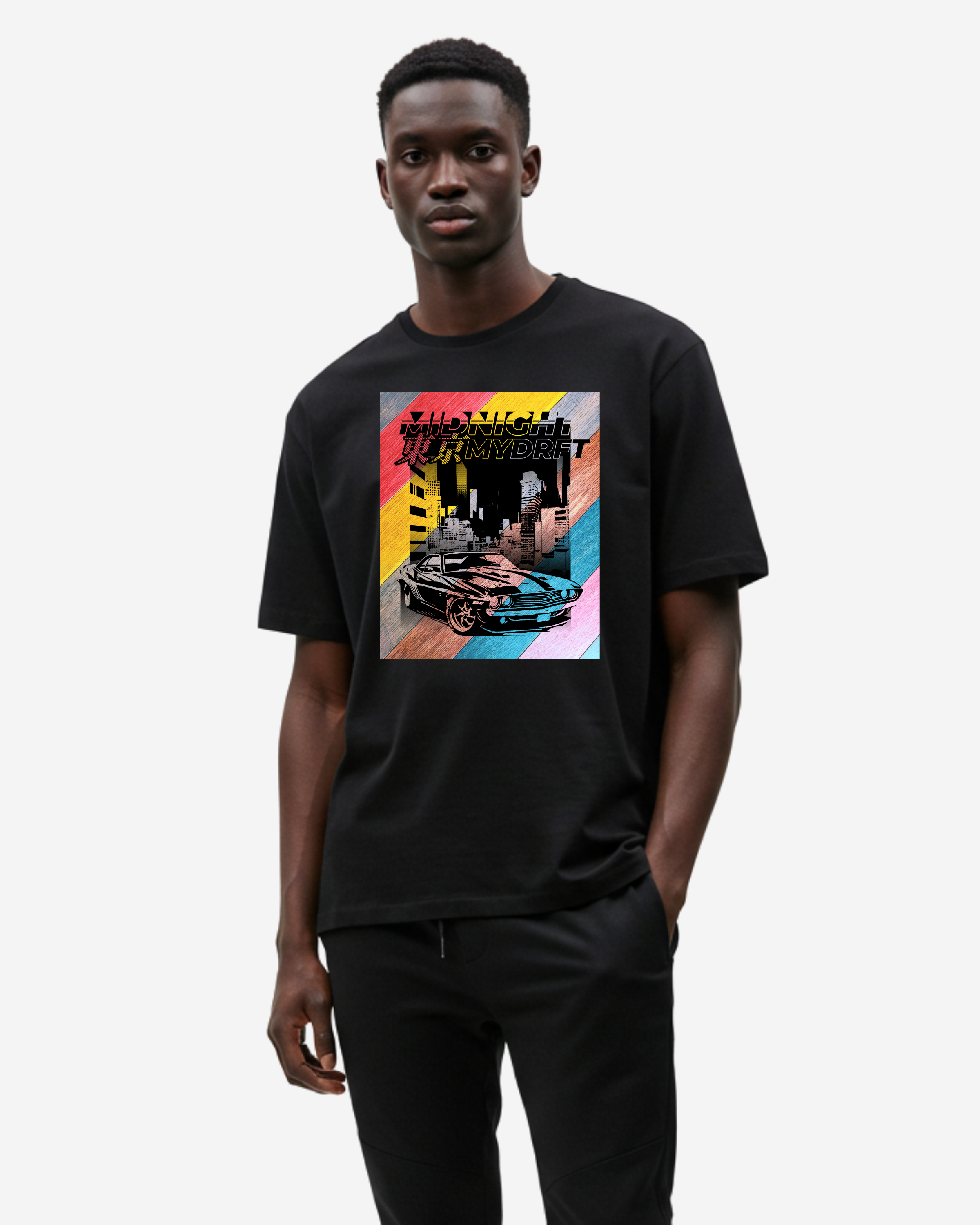 Tokyo Midnight Drift Oversized T-Shirt