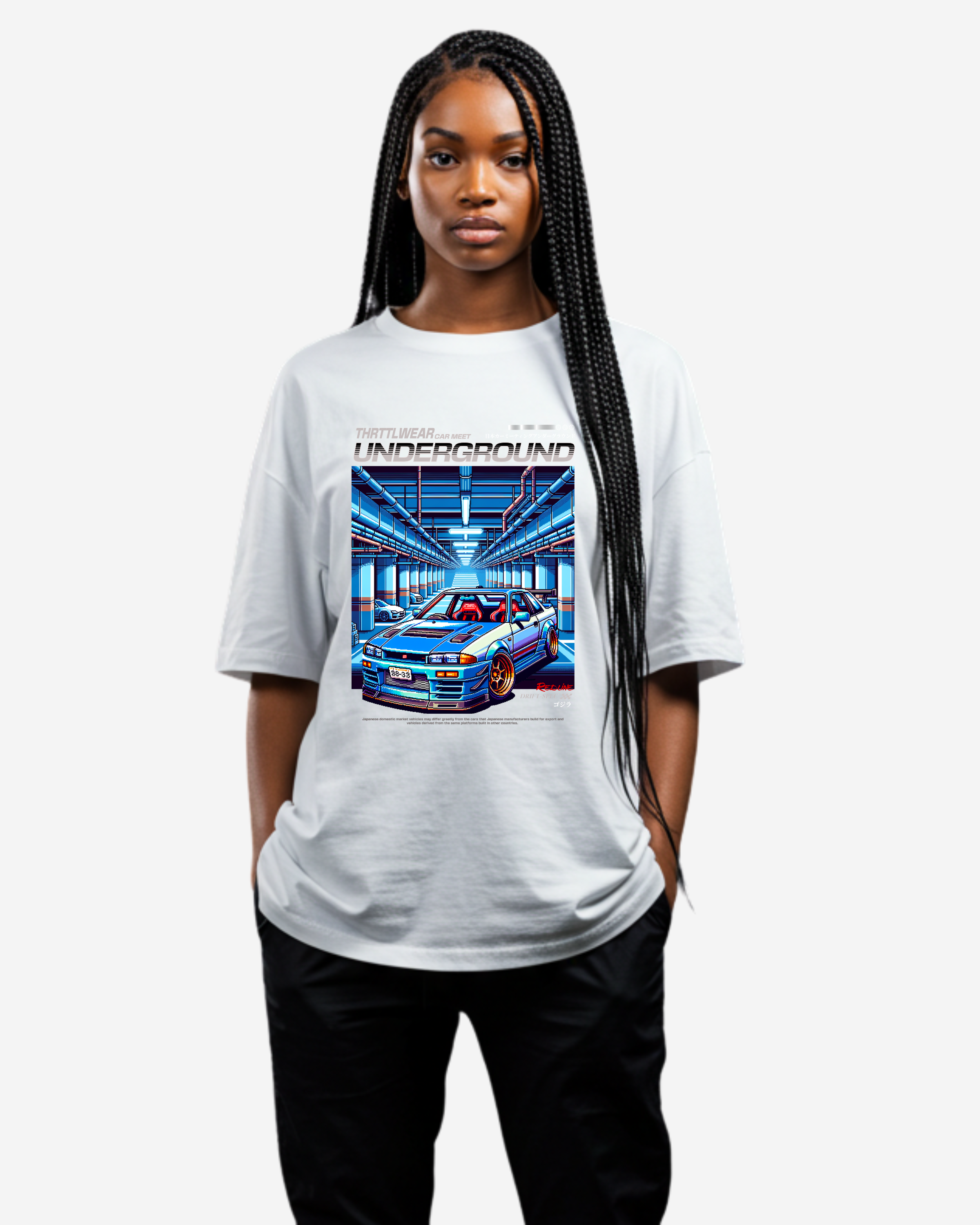 Pixelated JDM Oversized T-Shirt