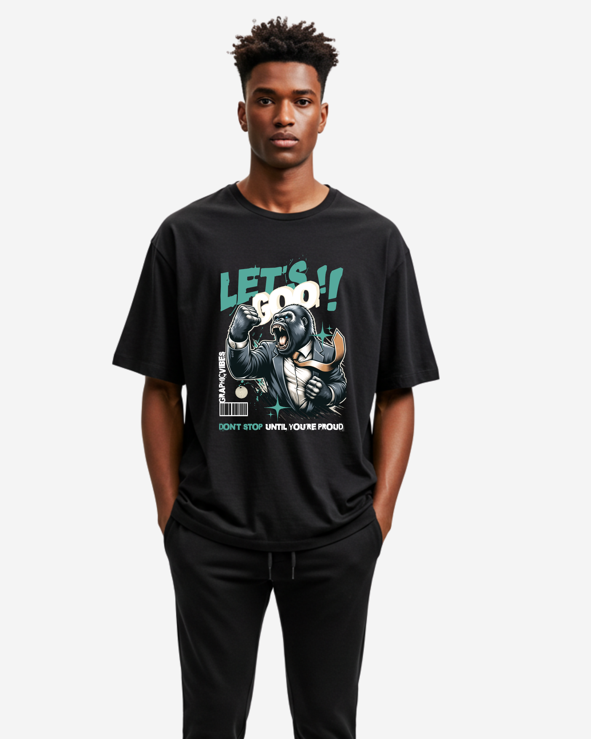 Don't Stop! Until You're Proud Men's Oversized T-Shirt