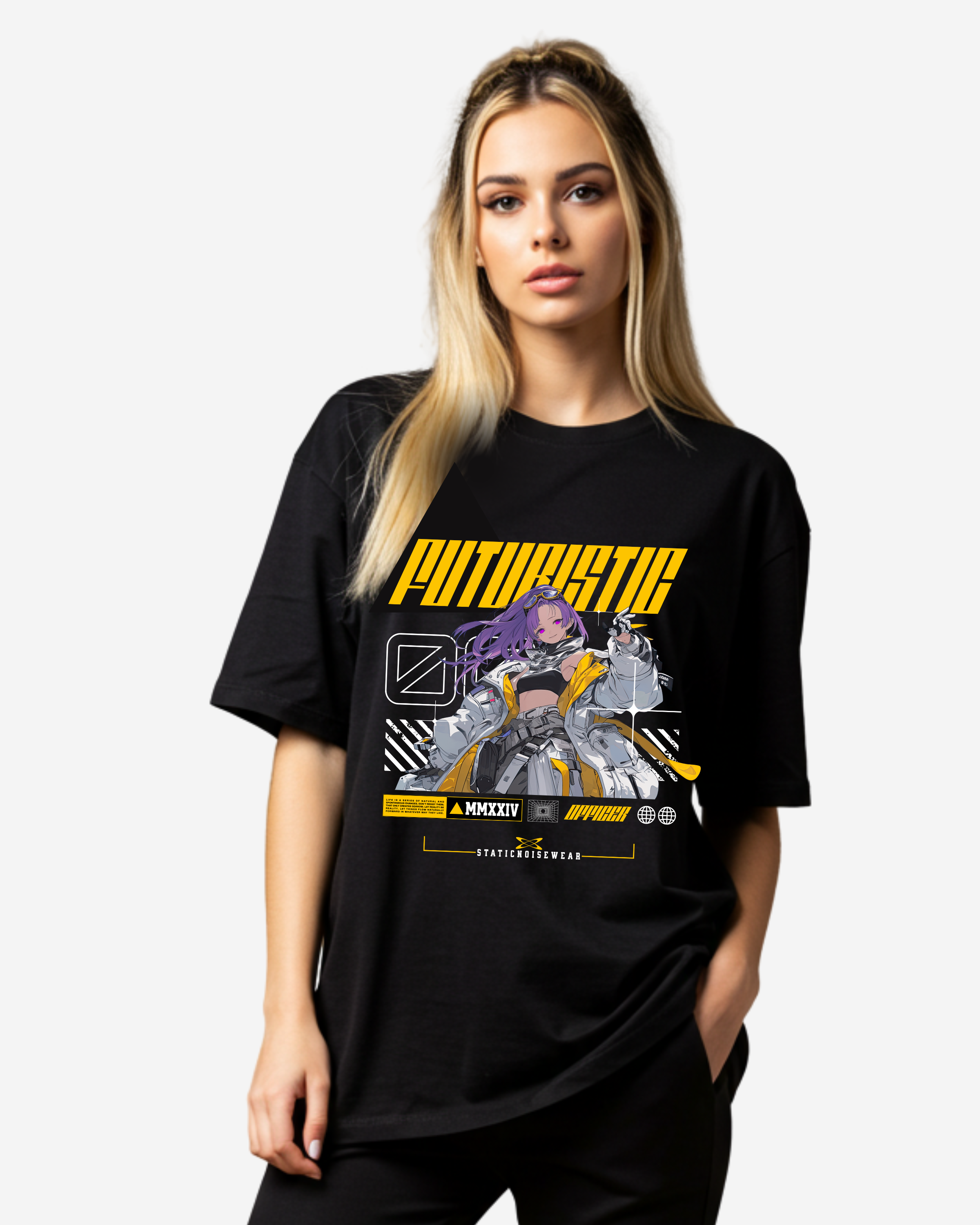 Lady Futuristic Women's Oversized T-Shirt