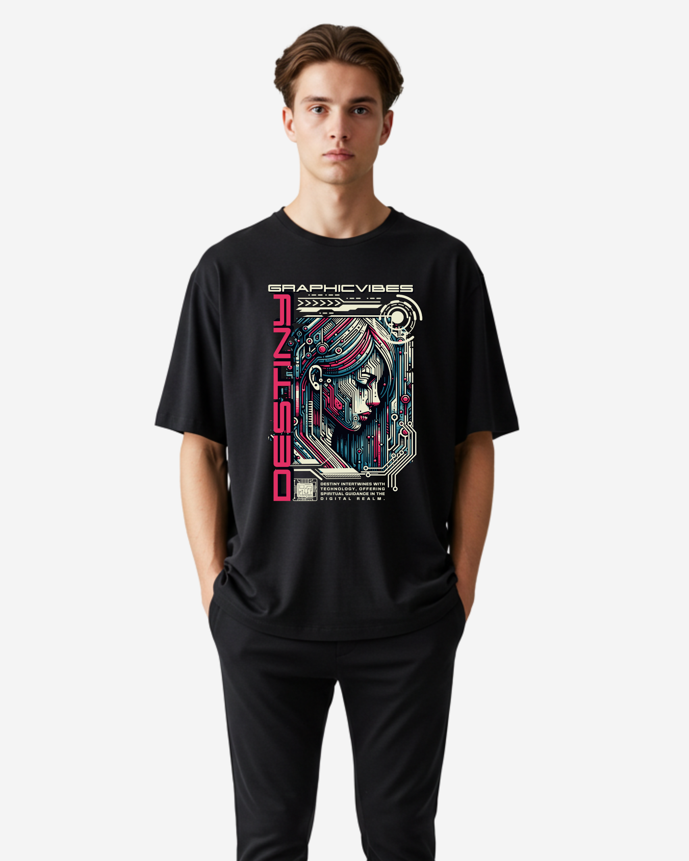 Destiny Favors Bold & Brave Men's Oversized T-Shirt