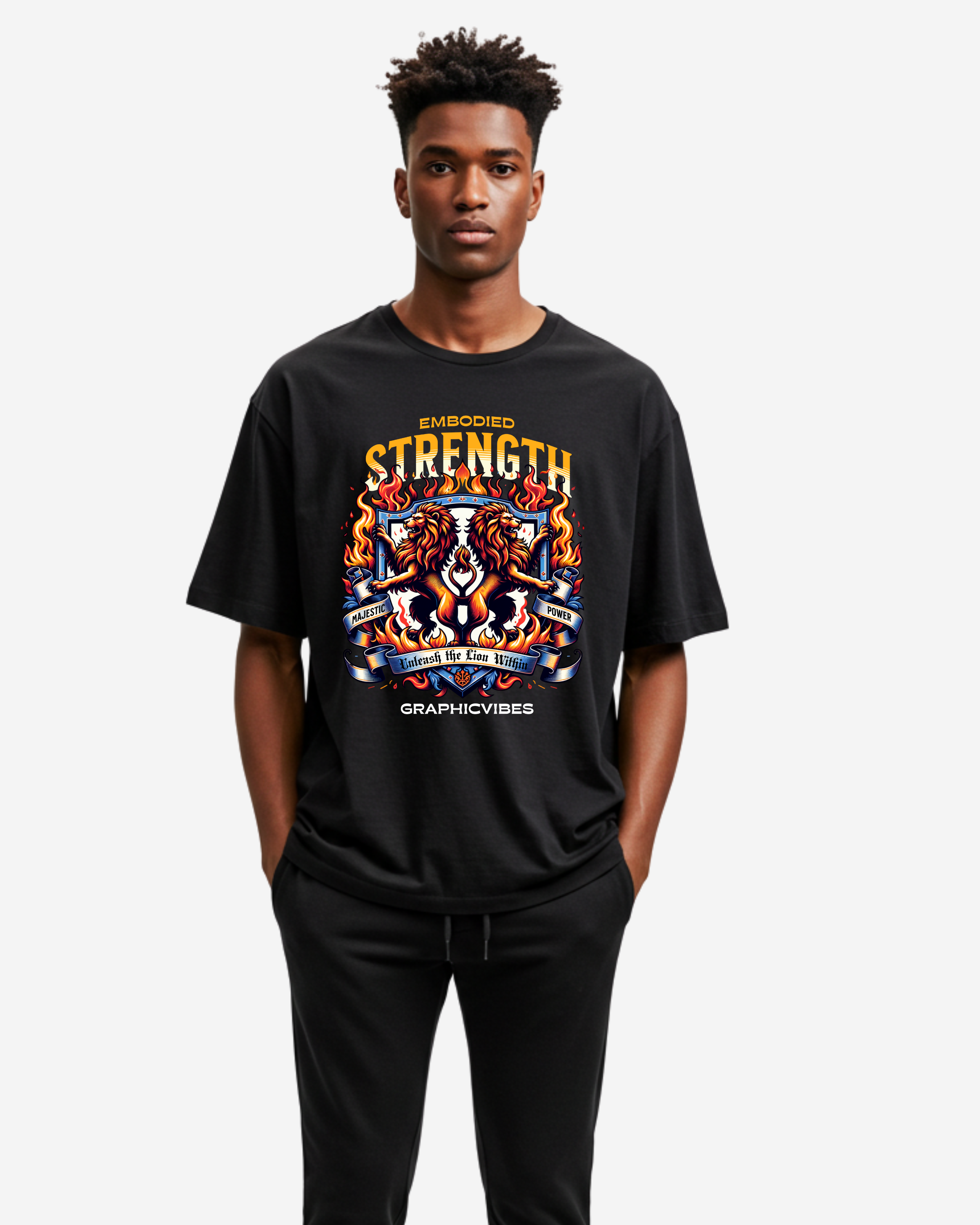 Unleash The Lion Within Men's Oversized T-Shirt