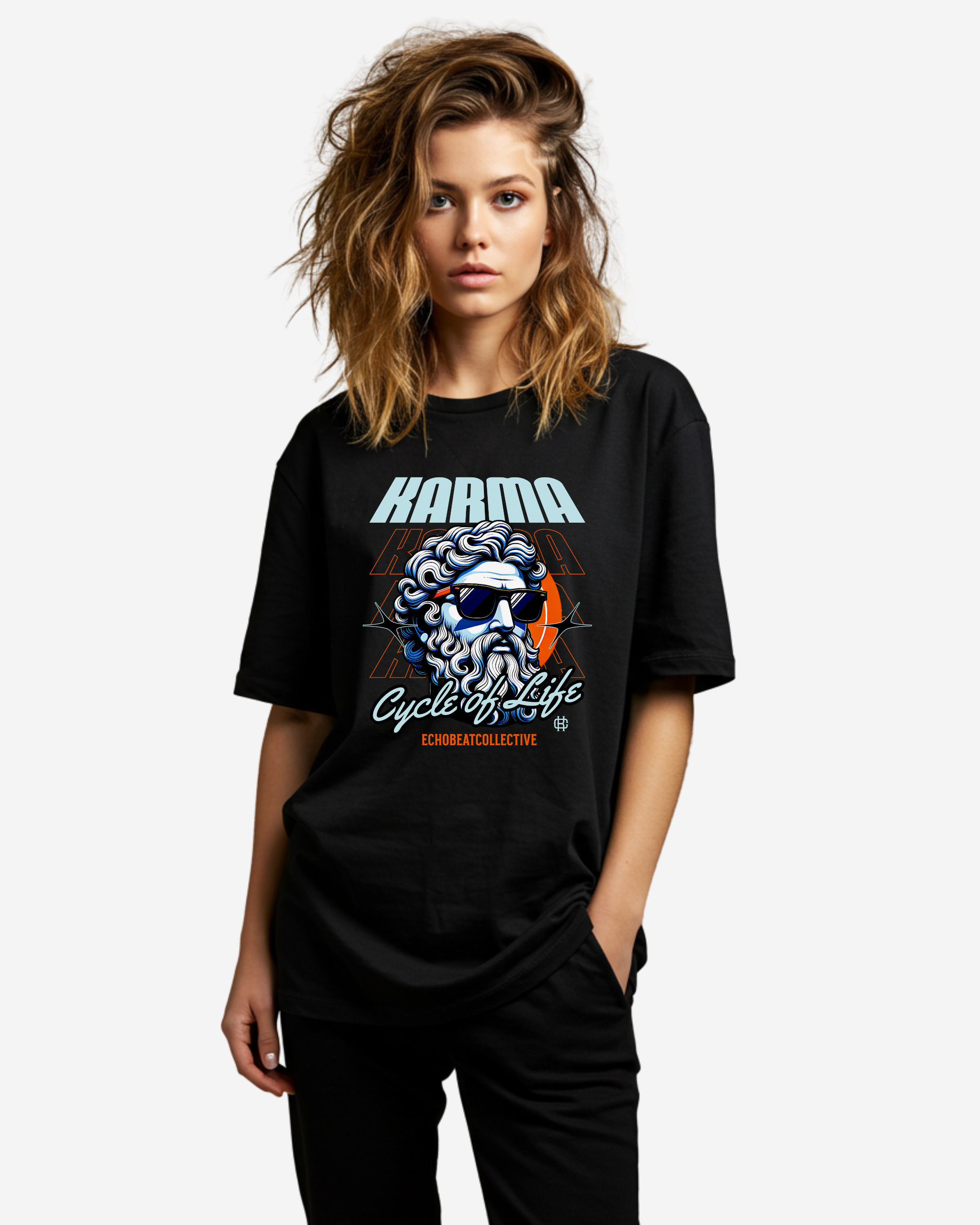 Karma - Cycle Of Life Women's Oversized T-Shirt