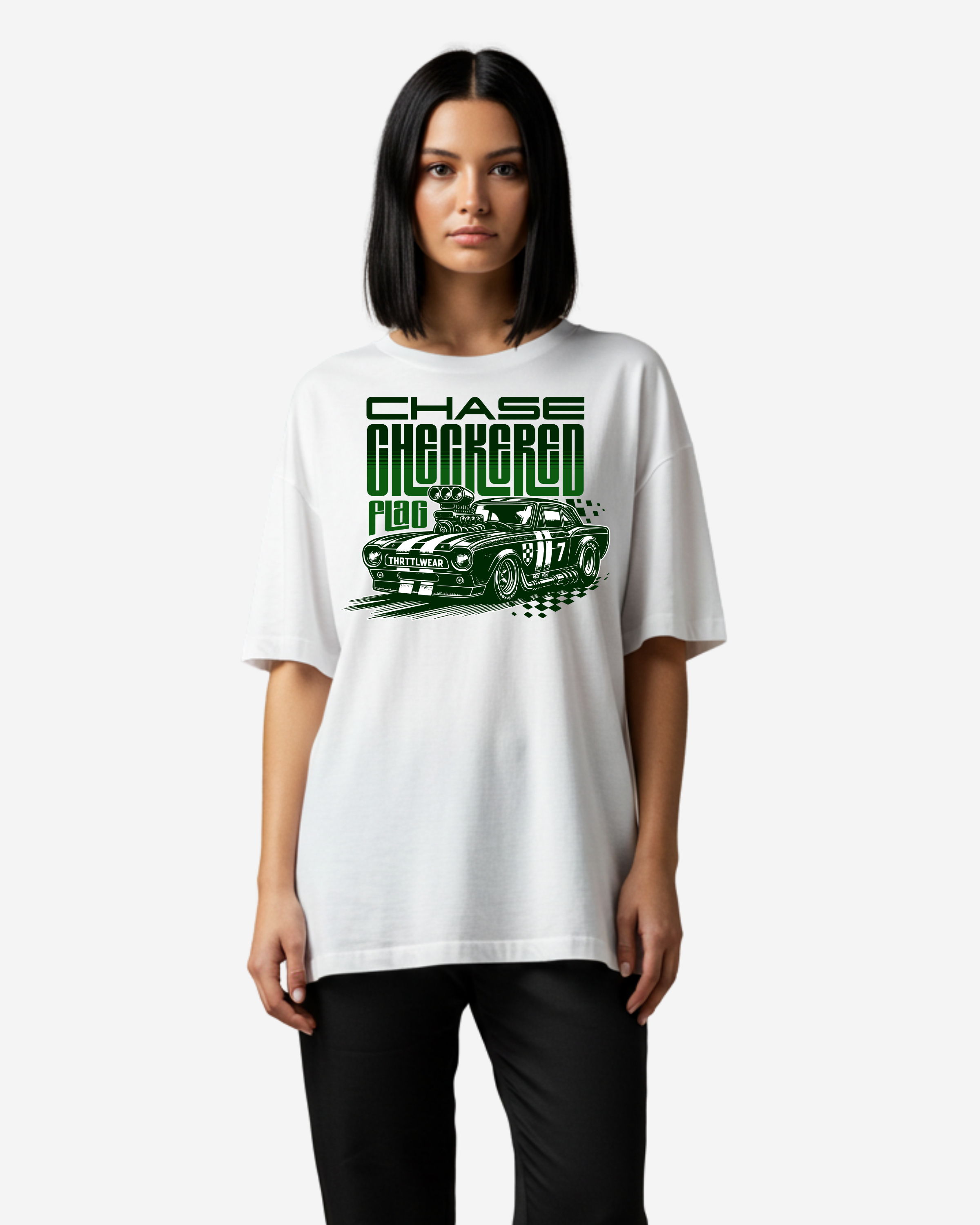 Chase Your Checkered Flag Oversized T-Shirt