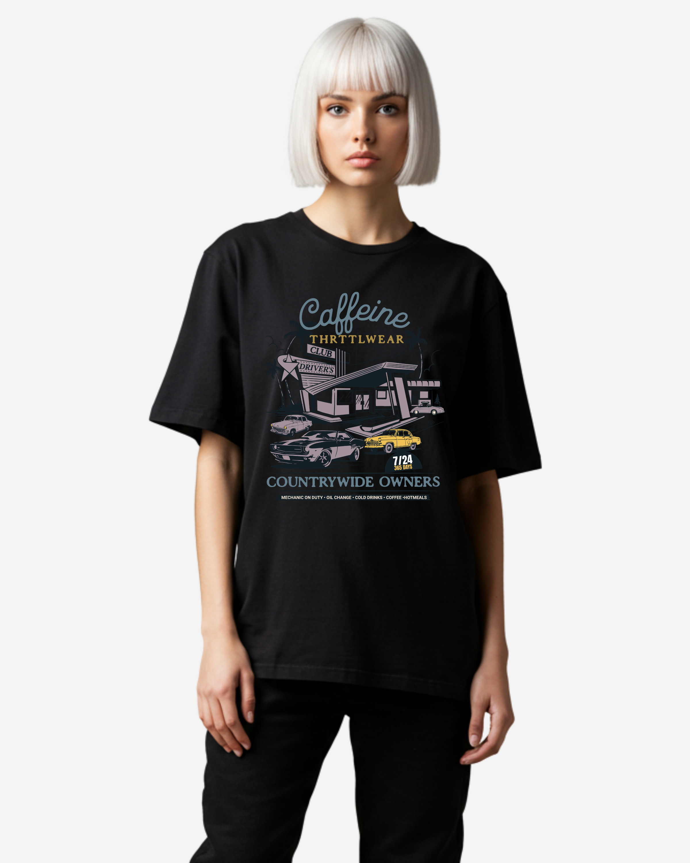 Caffeine Cruisers Oversized T-Shirt