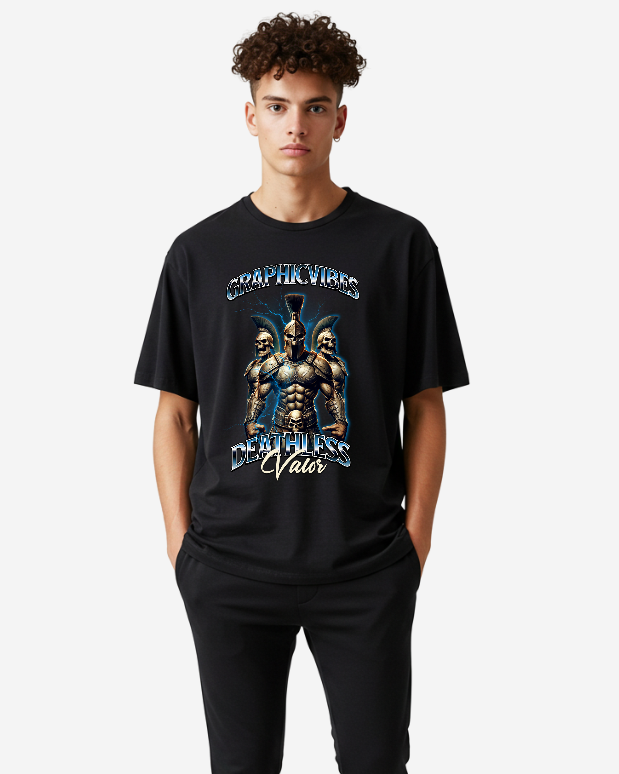 Deathless Valor Men's Oversized T-Shirt